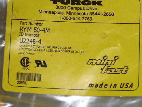 LOT OF 3 TURCK RYM50-4M *NEW IN A BAG*