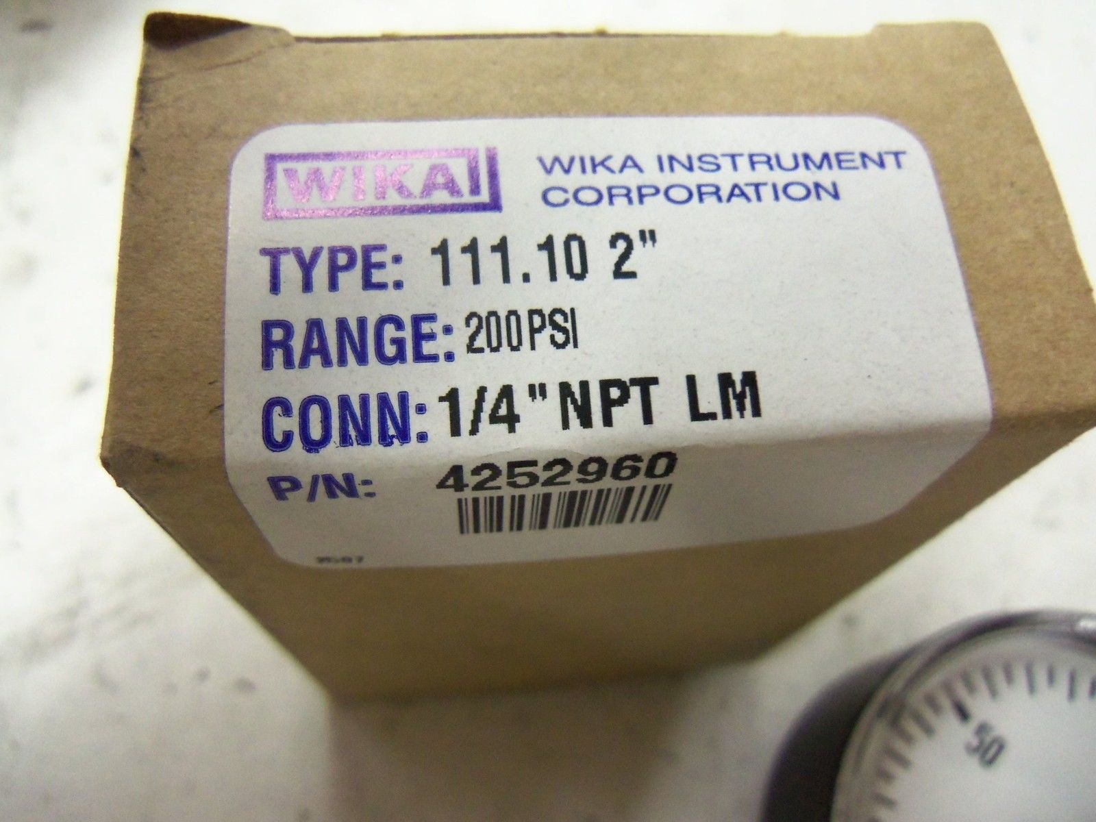 LOT OF 3 WIKA 111.10 2" PRESSURE GAUGE 200 PSI 4252960 *NEW IN BOX *