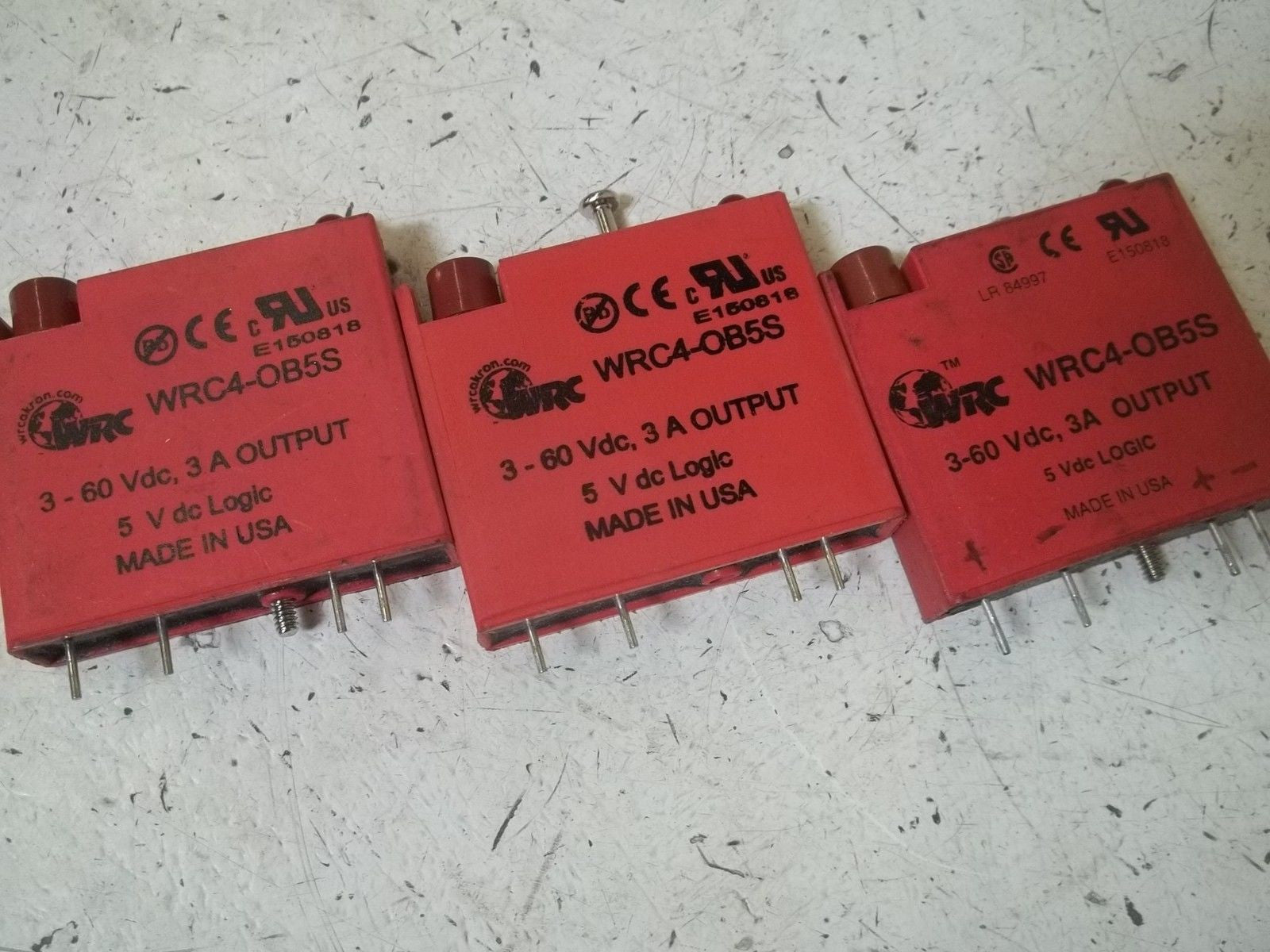 LOT OF 3 WRC WRC4-OB5S I/O MODULE *USED*