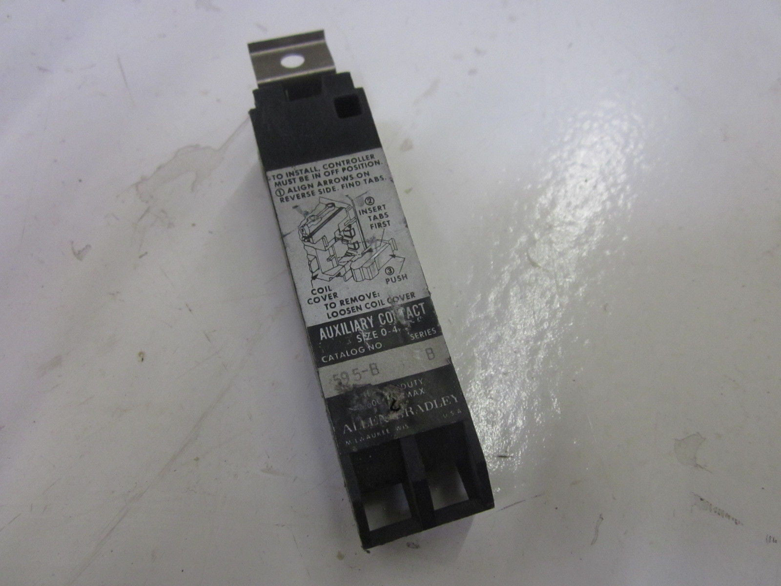 ALLEN BRADLEY 595-B SER. B AUXILIARY CONTACT *USED*