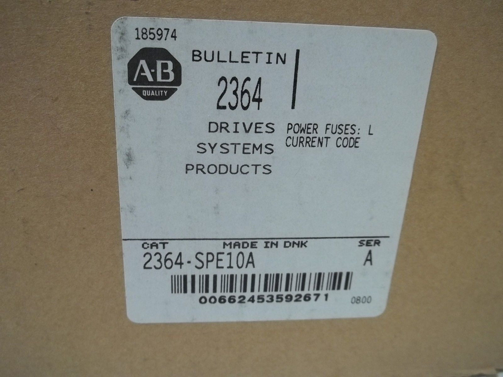 LOT OF 4 ALLEN BRADLEY 2364-SPE10A SER.A POWER FUSE:F CURR. CODE *NEW IN A  BOX*