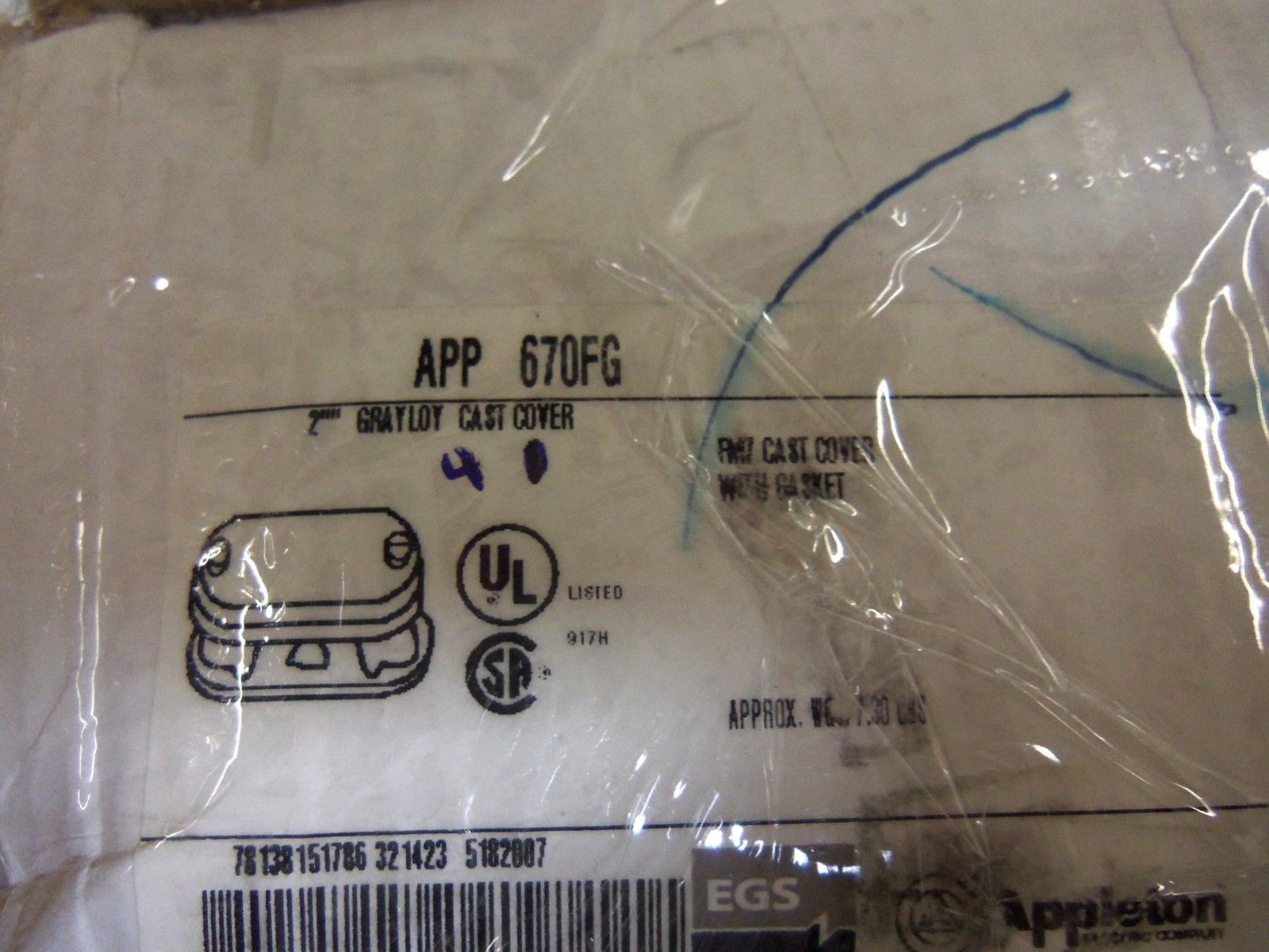 LOT OF 4 APPLETON 670FG CONDUIT *NEW IN BOX*