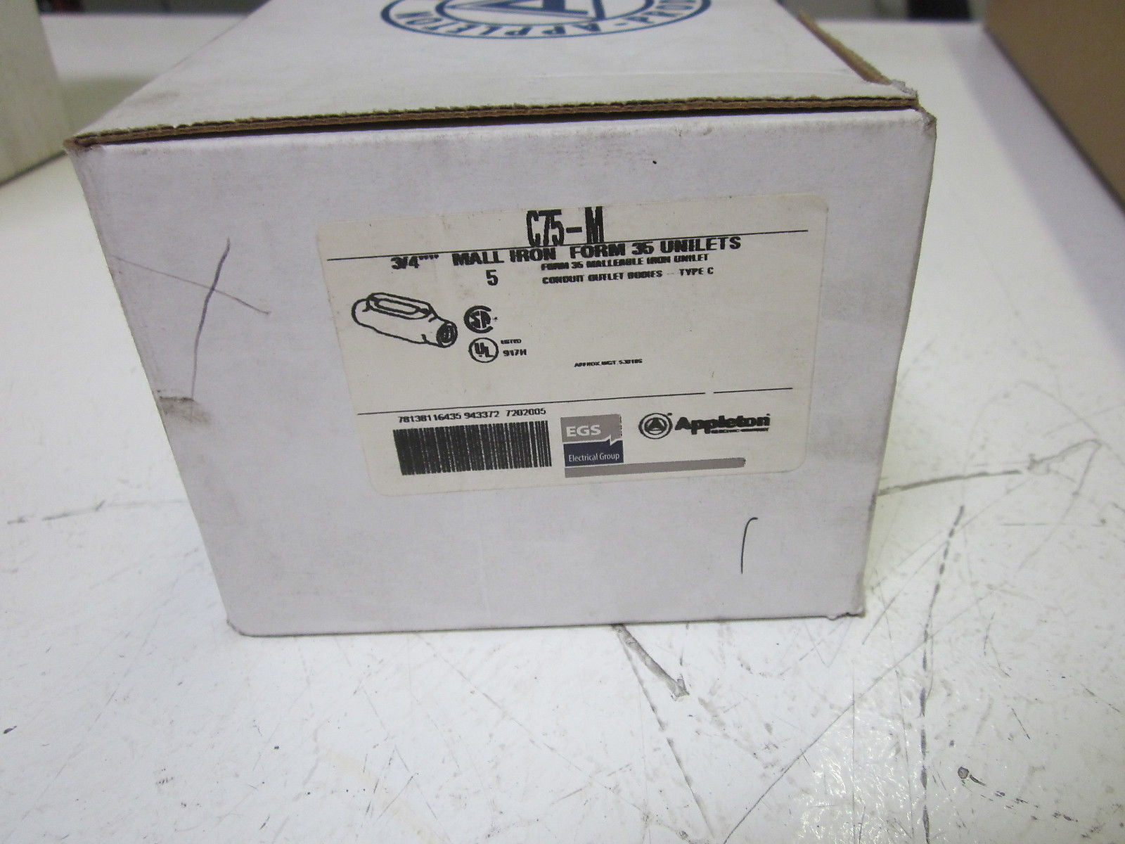 LOT OF 4 APPLETON C75-M MALL IRON FORM 35 UNILET 3/4" *NEW IN BOX*
