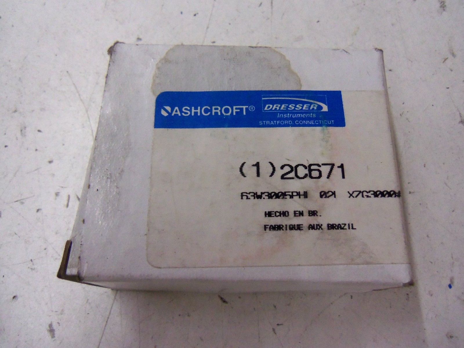 ASHCROFT 63W3005PHL02LXZG-3000# PRESSURE GAUGE 0-3000 PSI *NEW IN BOX*