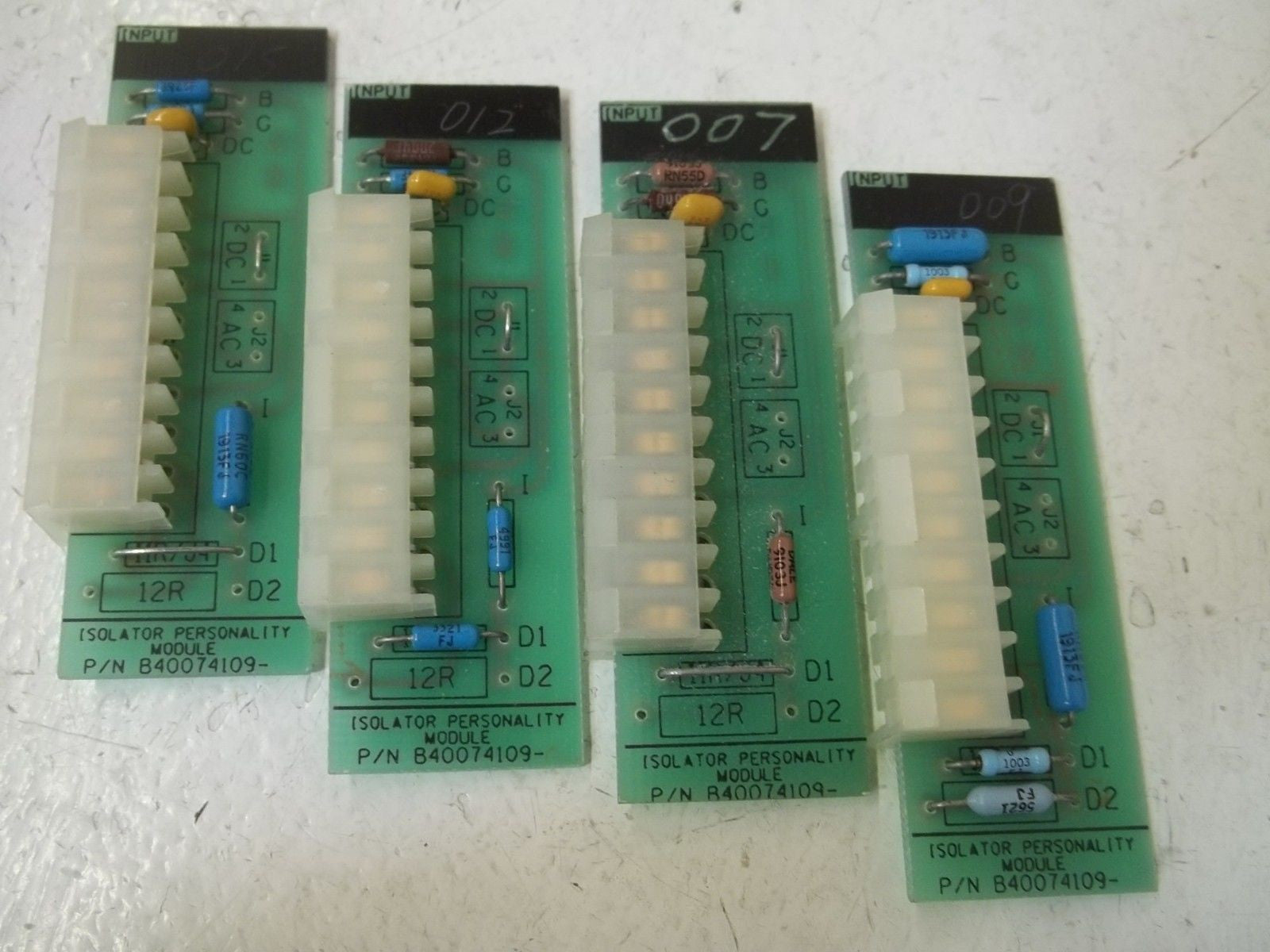 LOT OF 4 B40074109 ISOLATOR PERSONALITY MODULE *USED*