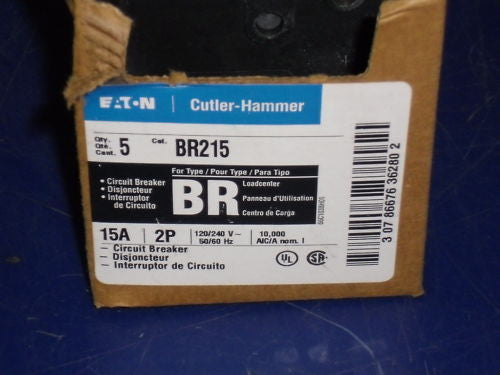 LOT OF 4 CUTLER HAMMER CIRCUIT BREAKER BR215 *NEW*