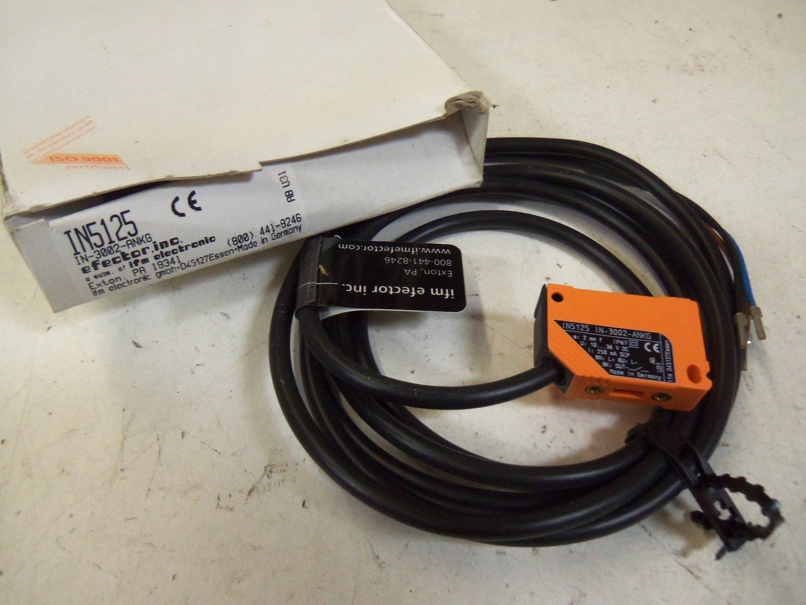 IFM EFECTOR IN5125 INDUCTIVE PROXIMITY SENSOR*NEW IN BOX*