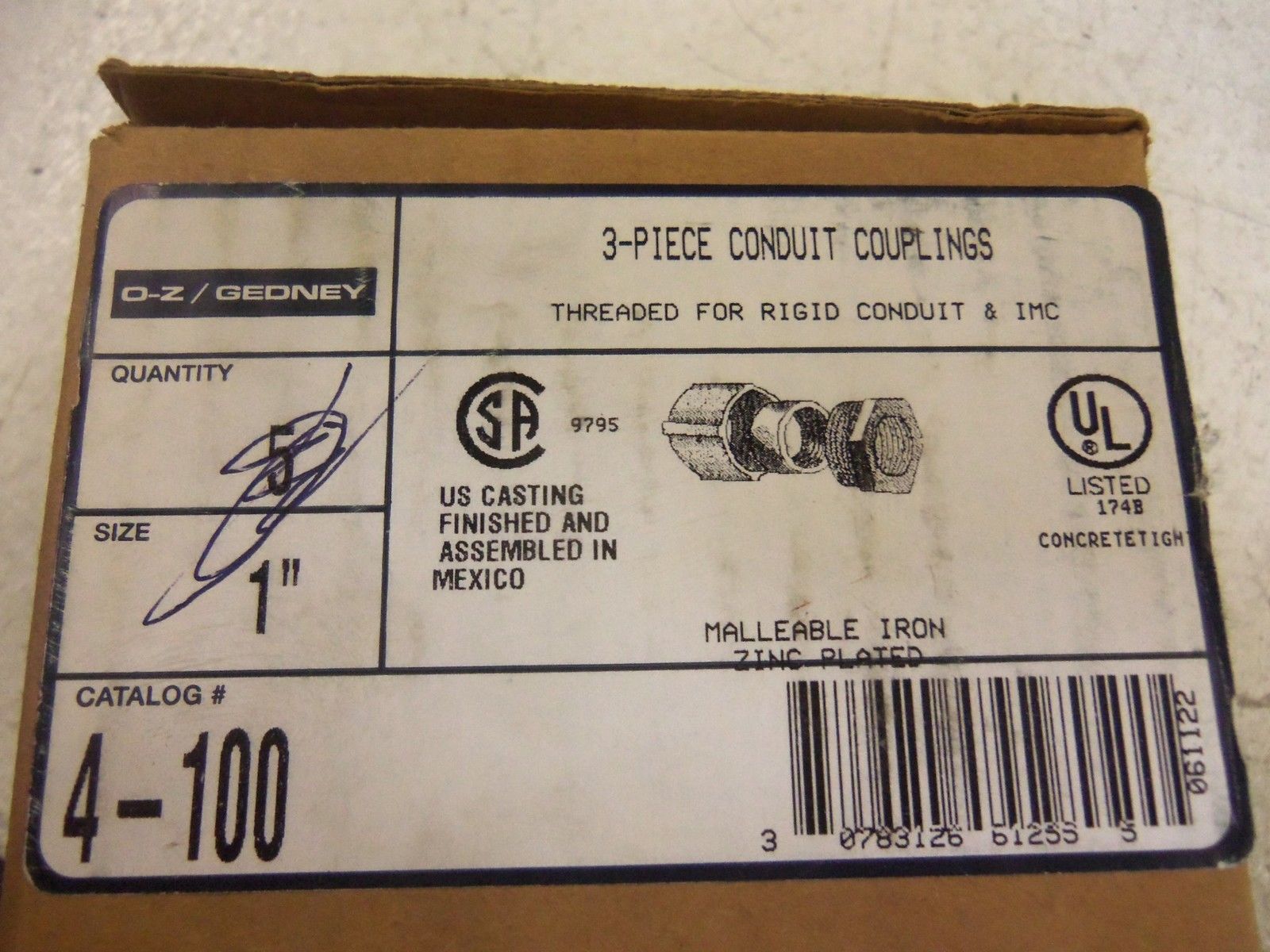 LOT OF 4 EGS 4-100 CONDUIT *NEW IN BOX*