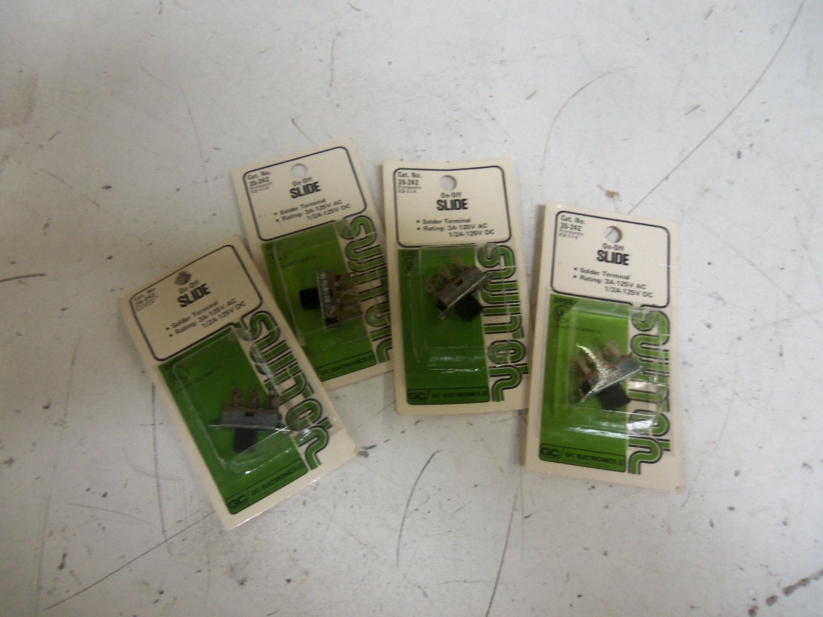 LOT OF 4 GC ELECTRONICS 35-242 SWITCH *NEW IN ORIGINAL PACKAGE*