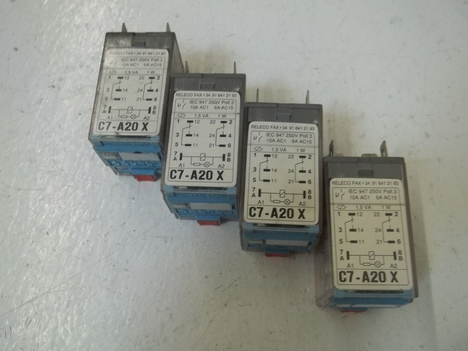 LOT OF 4 RELECO C7-A20X *USED*
