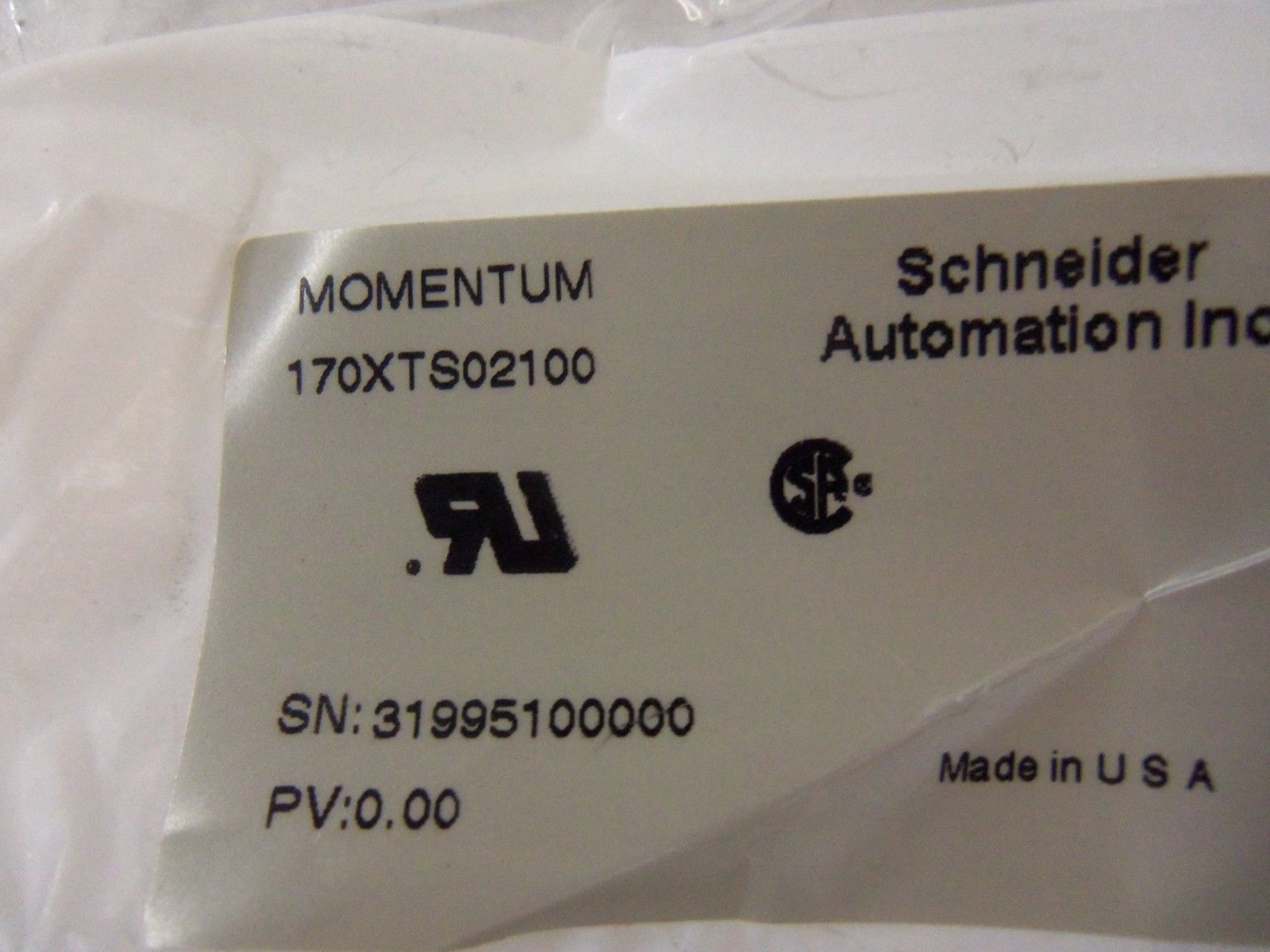 LOT OF 4 SCHNEIDER AUTOMATION TSX MOMENTUM 170-XTS-021-00 *NEW NO BOX*