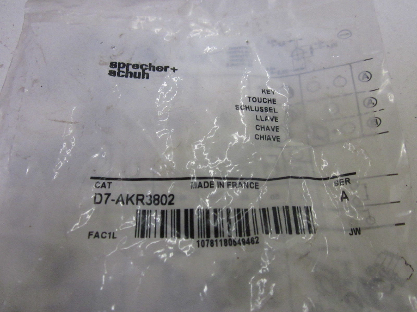 LOT OF 4 SPRECHNER + SCHUH D7-AKR3802 *NEW IN A FACTORY BAG*
