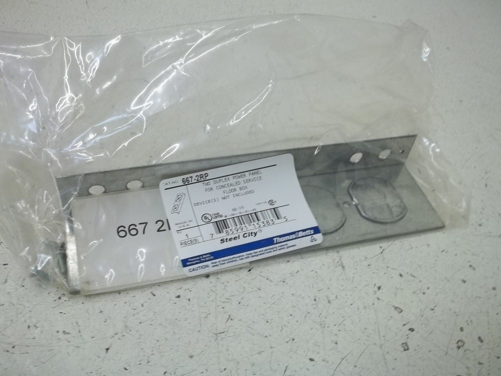 LOT OF 4 THOMAS & BETTS 667-2RP 2-DUPLEX POWER PANEL *NEW IN BOX*