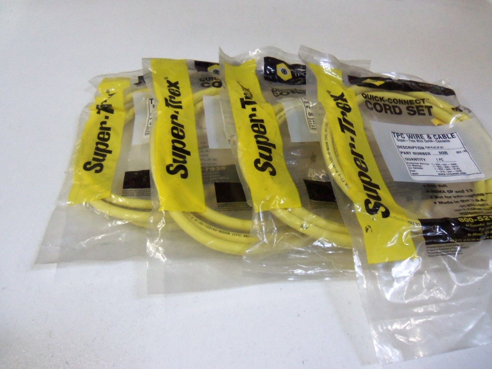 LOT OF 4 TPC WIRE & CABLE 84306 *NEW IN FACTORY BAG*