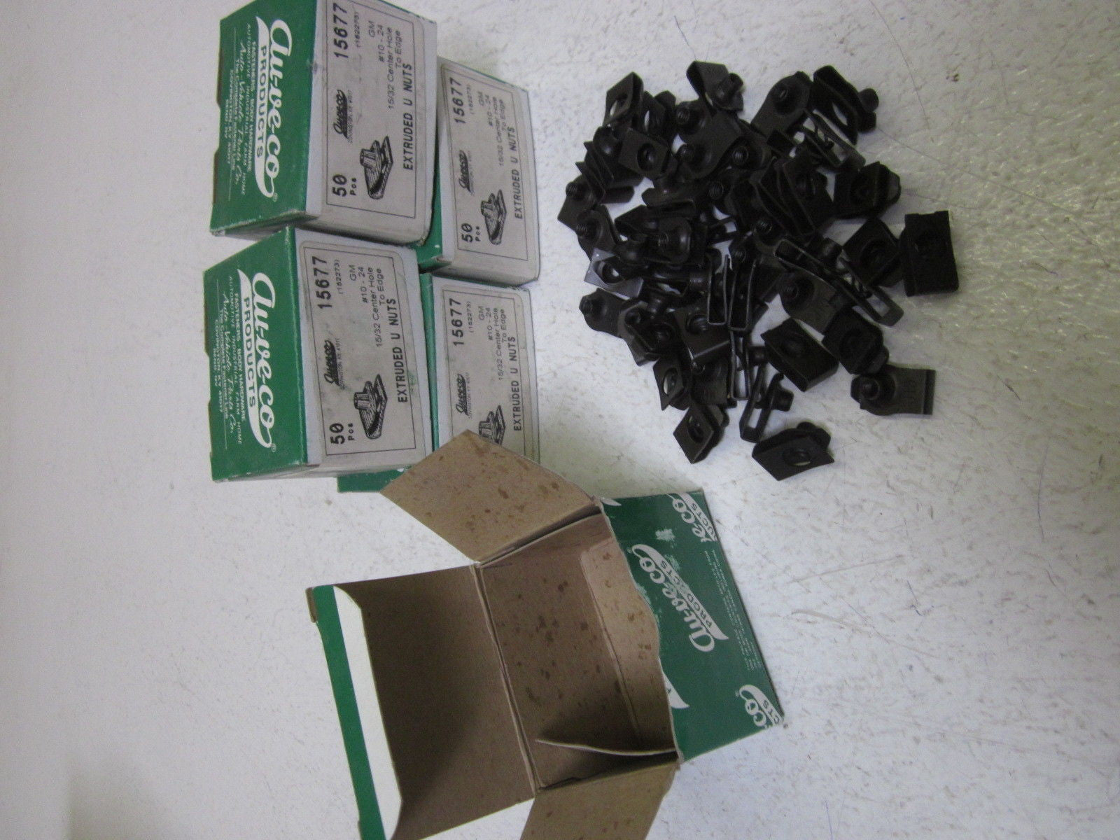 LOT OF 50 AUTO-VEHICLE PARTS CO. 15677 EXTRODED U NUTS *NEW IN BOX*