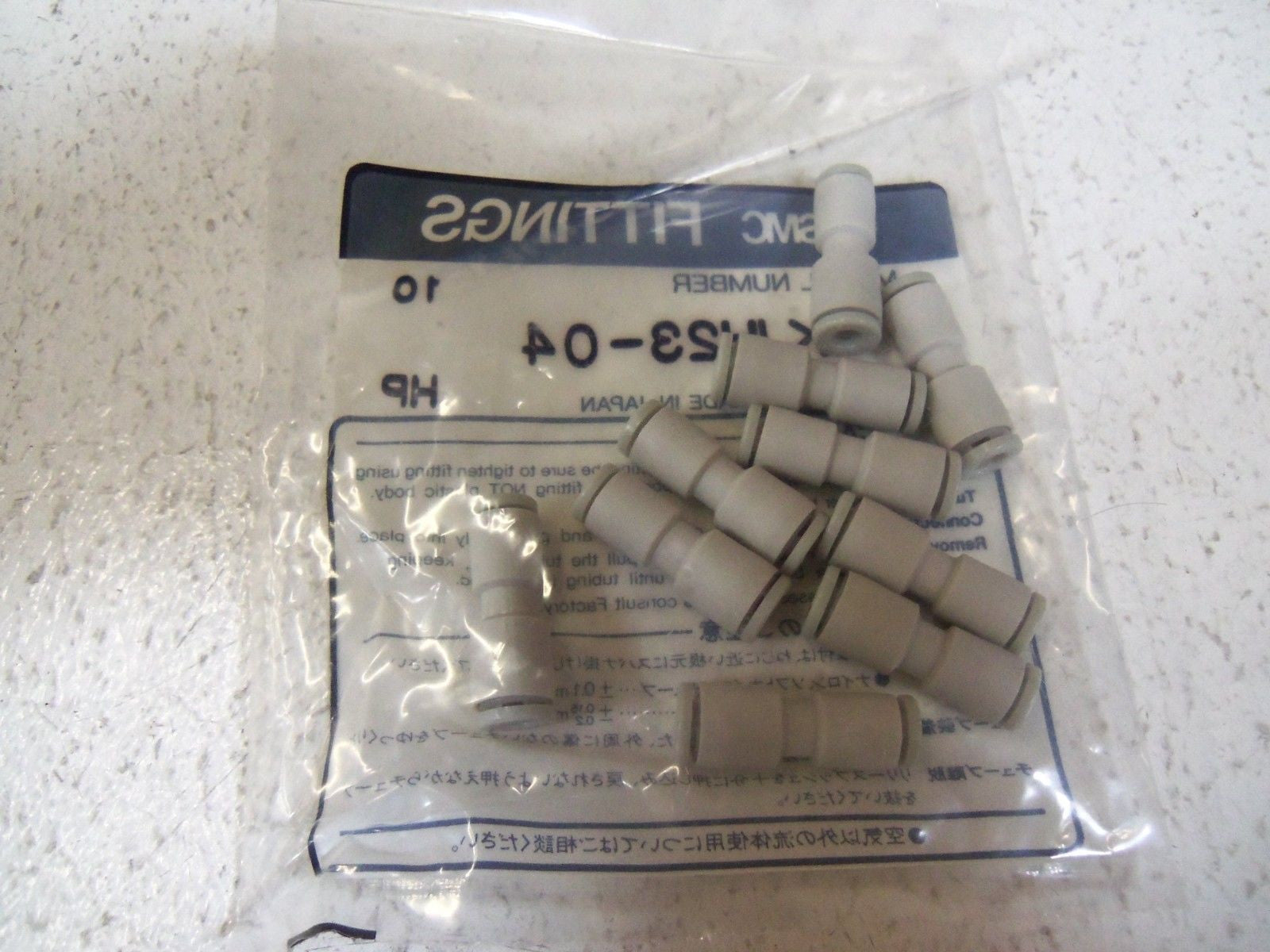 LOT OF 50  SMC FITTINGS KJH23-04 *NEW IN FACTORY BAG*