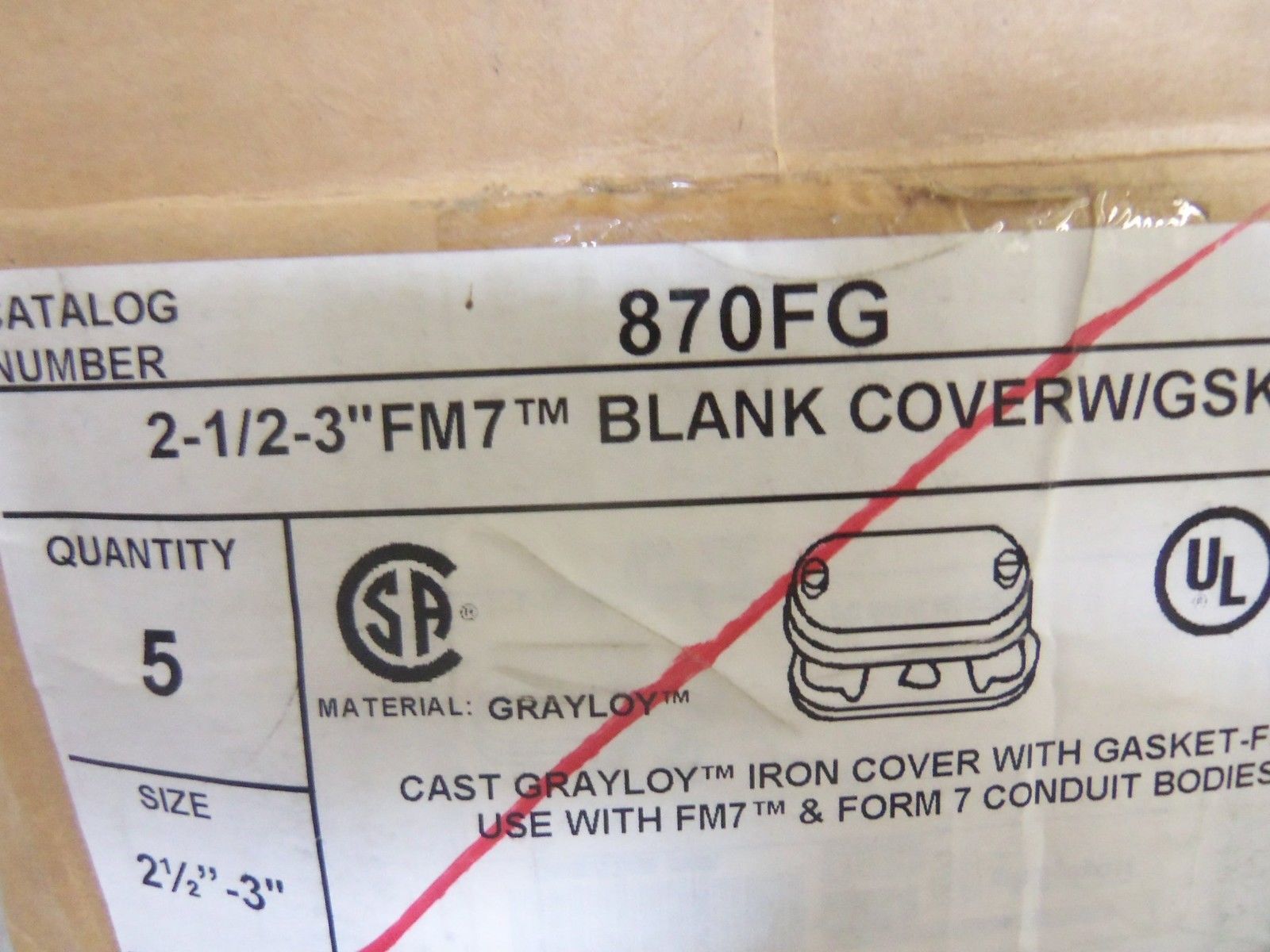 LOT OF 5 APPLETON 870FG CONDUIT *NEW IN BOX*