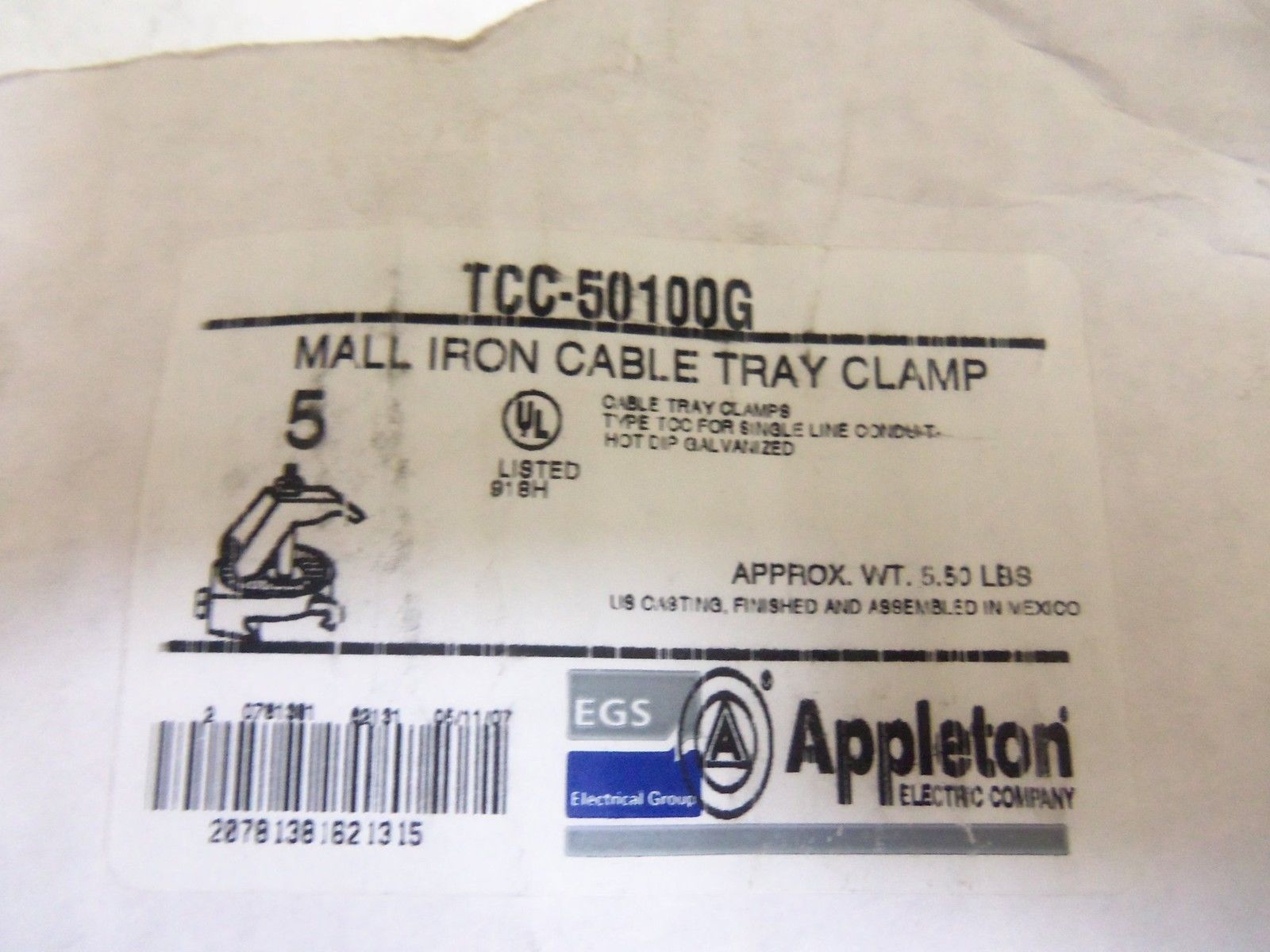 LOT OF 5 APPLETON TCC-50100G CONDUIT *NEW IN BOX*