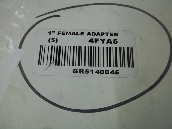 LOT OF 5 CANTEX 4FYA5 1" FEMALE ADAPTER *NEW IN BOX*