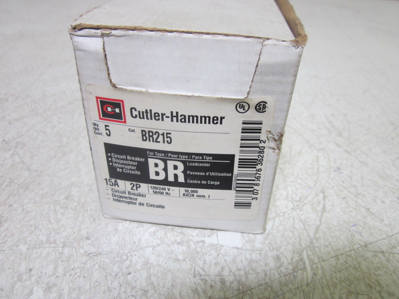 LOT OF 5 CUTLER HAMMER BR215 CIRCUIT  BREAKER *NEW IN BOX*