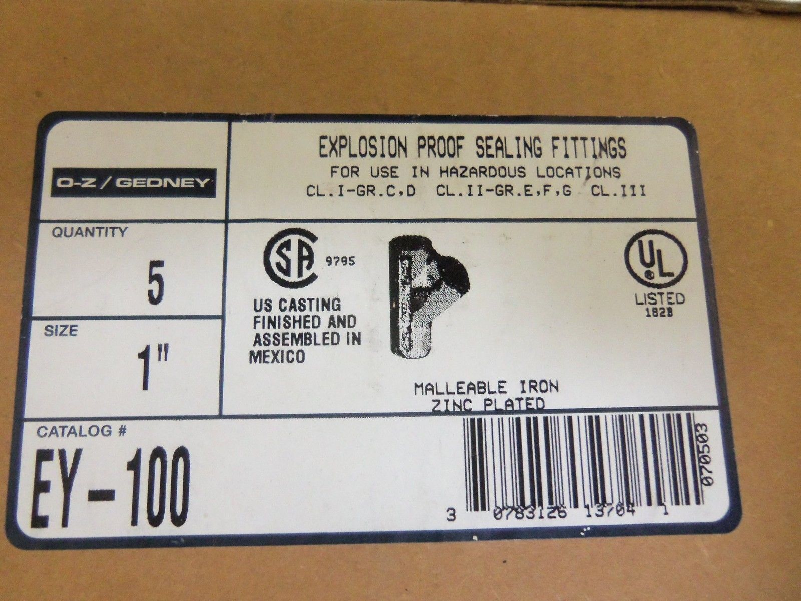 LOT OF 5 EGS EY-100 CONDUIT *NEW IN BOX*