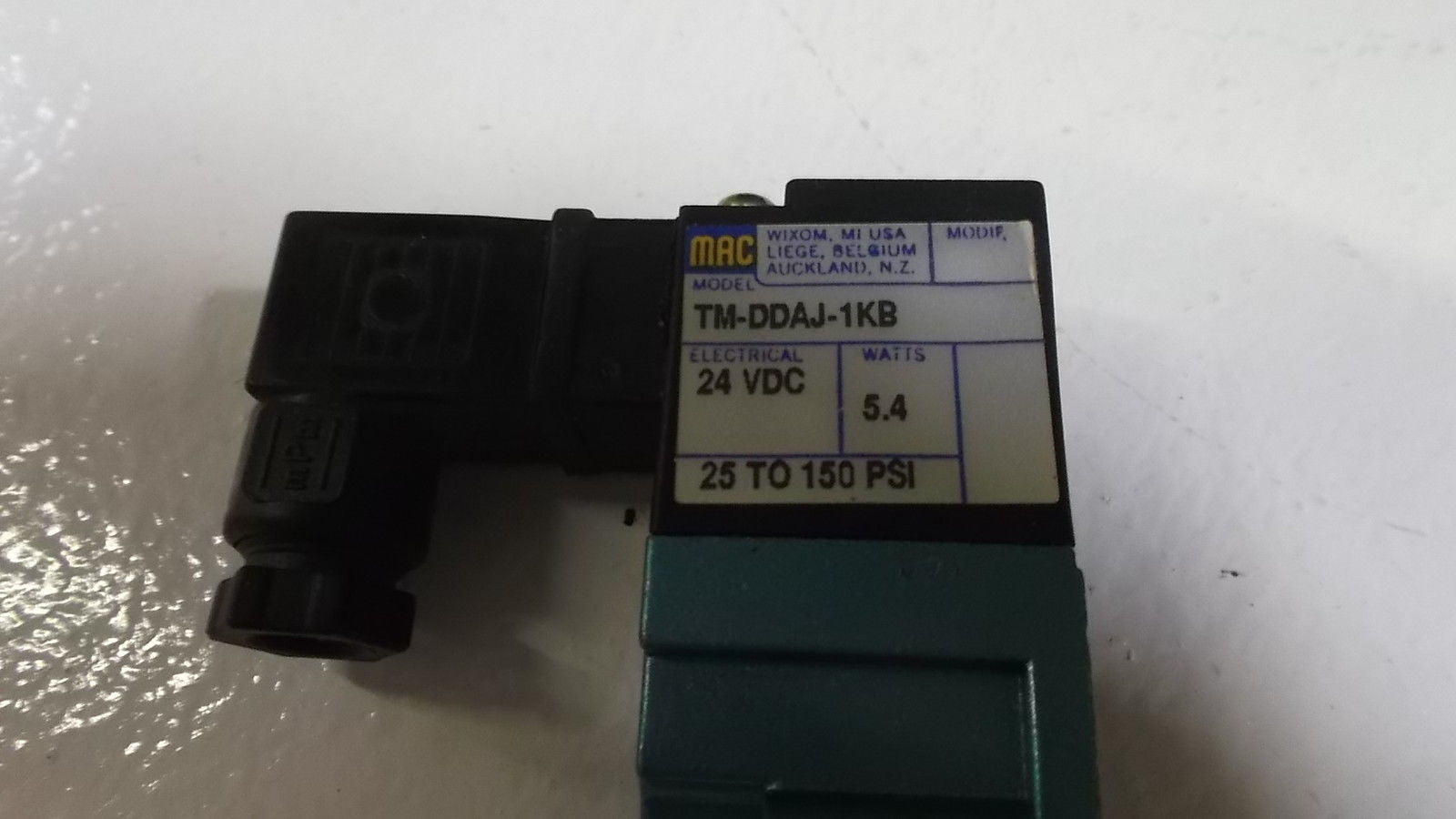 LOT OF 5 MAC VALVE TM-DDAJ-1KB* USED*