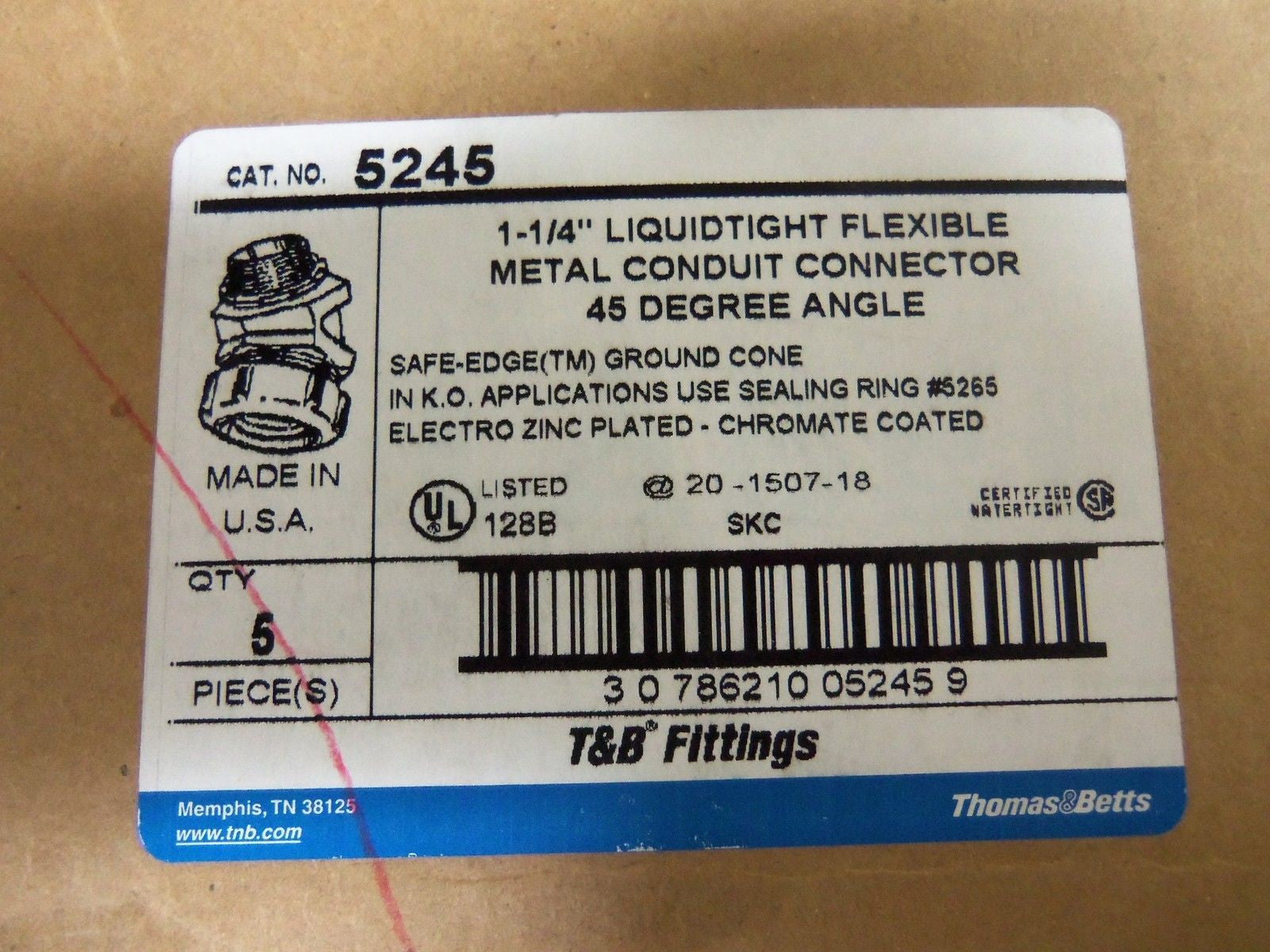 LOT OF 5 THOMAS & BETTS 5245 CONDUIT *NEW IN BOX*