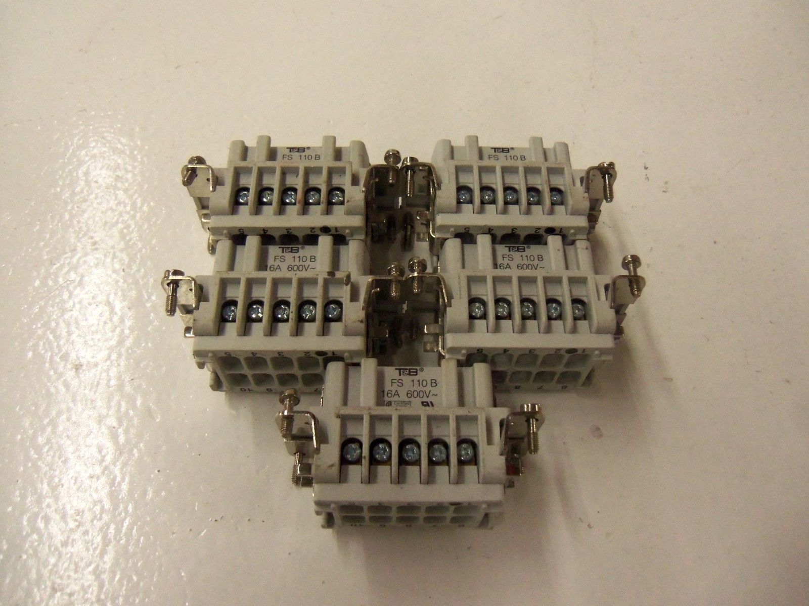 LOT OF 5 THOMAS & BETTS FS110B 600V *USED*