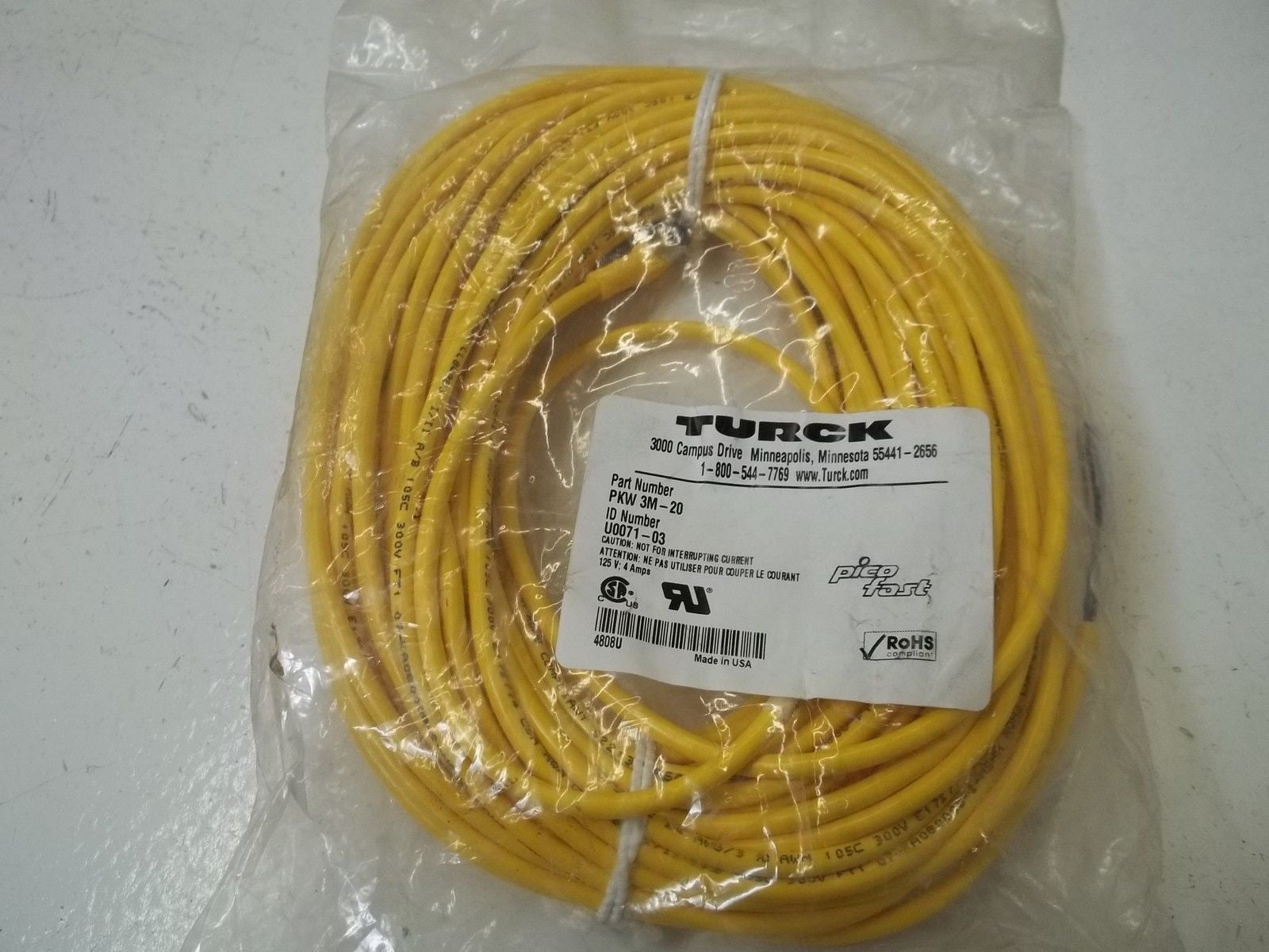 TURCK PKW3M-20 *NEW IN A FACTORY BAG*