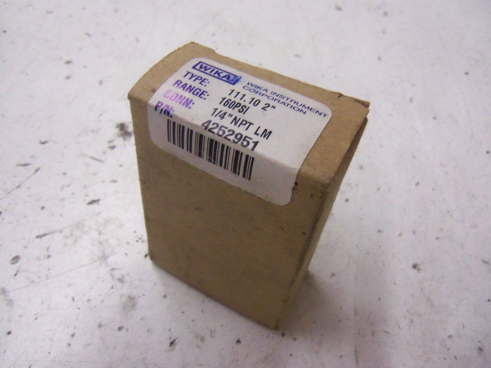 LOT OF 5 WIKA 111.10 2" PRESSURE GAUGE 160 PSI 4252951 *NEW IN BOX*