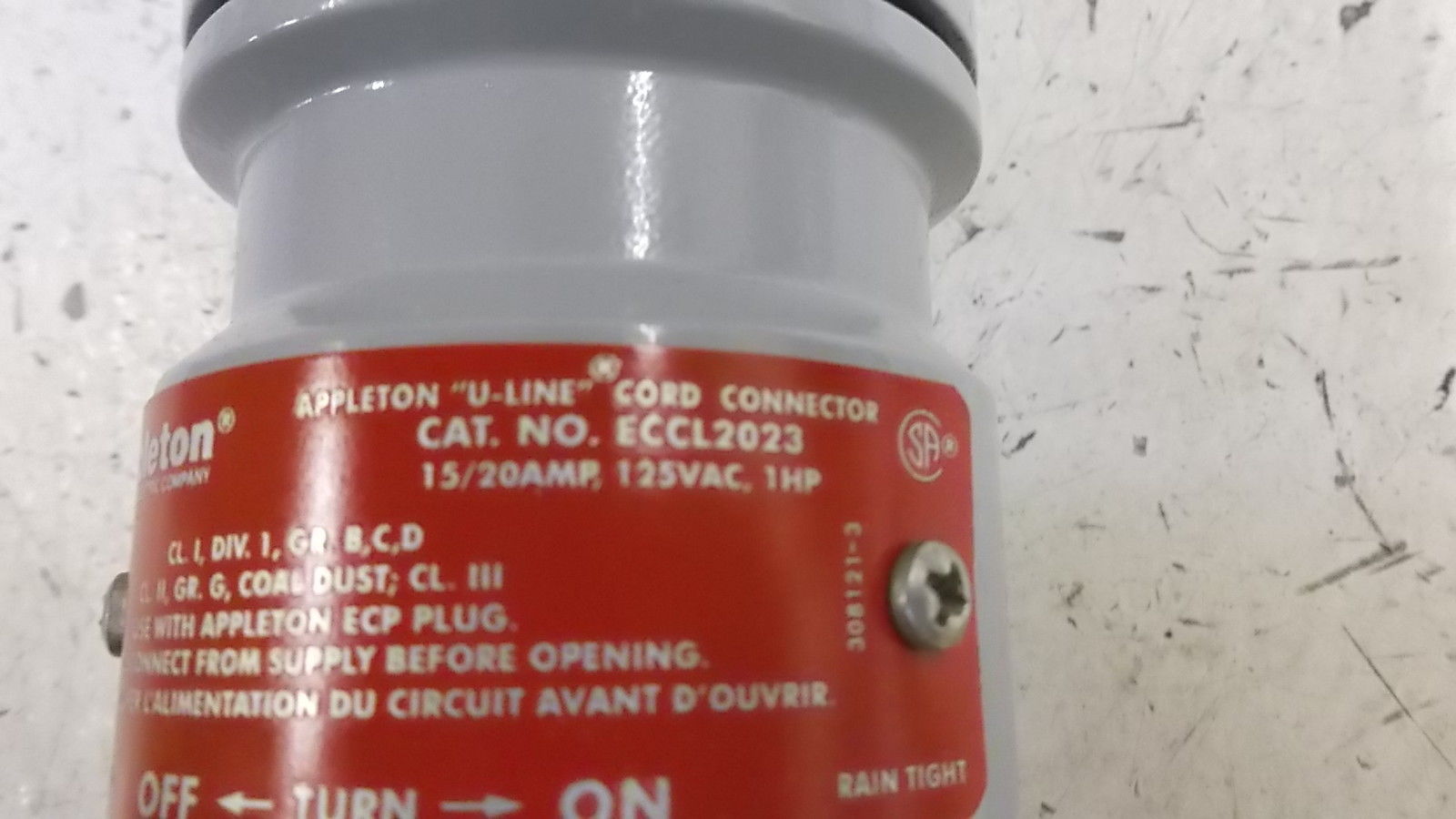 LOT OF 6 APPLETON ECCL2023 RECEPTACLE CONNECTOR *NEW IN BOX*