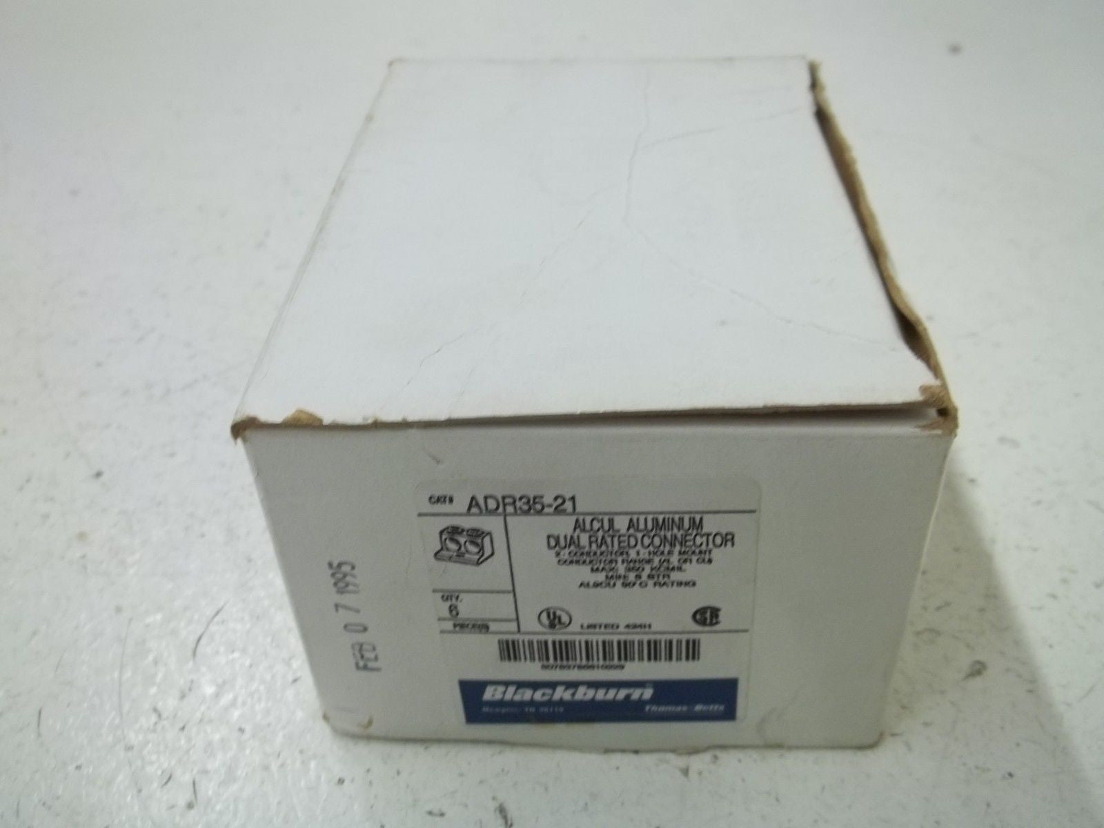 LOT OF 6 BLACKBURN ADR35-21 DUAL RATED CONNECTOR *NEW IN BOX*