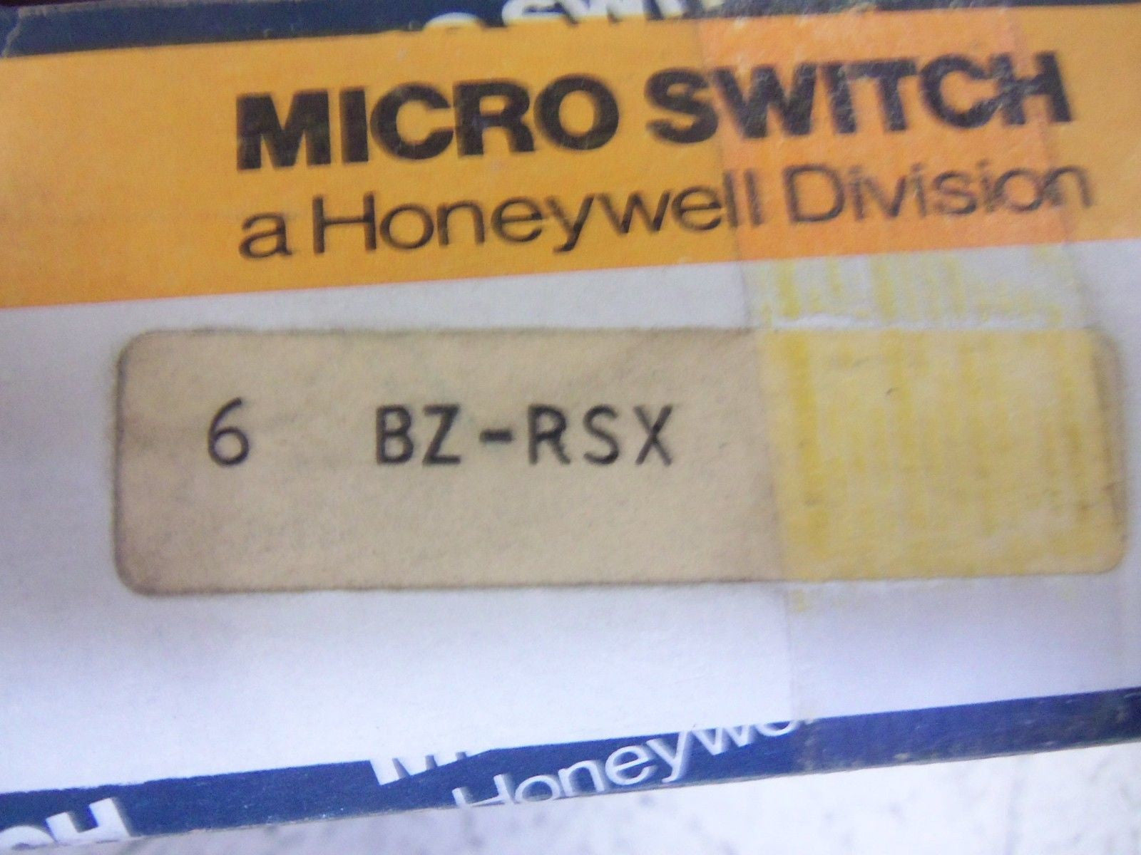 LOT OF 6 MICROSWITCH BZ-RSX SNAP ACTION BASIC SWITCH *NEW IN BOX*