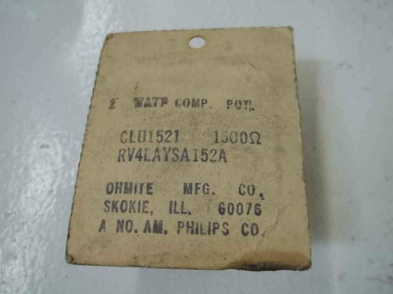 LOT OF 6 OHMITE RV4LAYSA152A *NEW IN BOX*