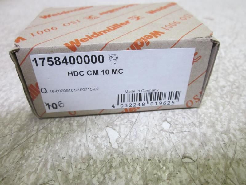 LOT OF 6 WEIDMULLER 1758400000 HDC CM 10 MC  *NEW IN BOX*