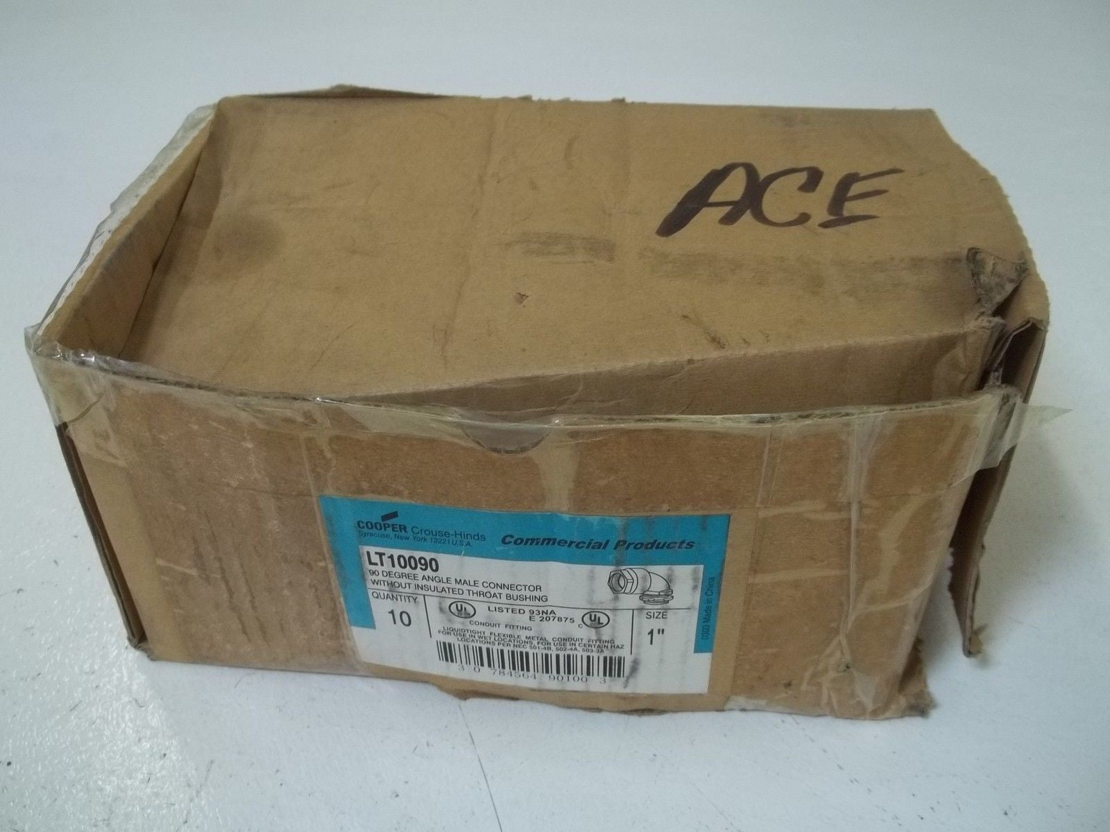 LOT OF 7 CROUSE-HINDS LT10090 90 DEGREE ANGLE MALE CONNECTOR 1" *NEW IN BOX*
