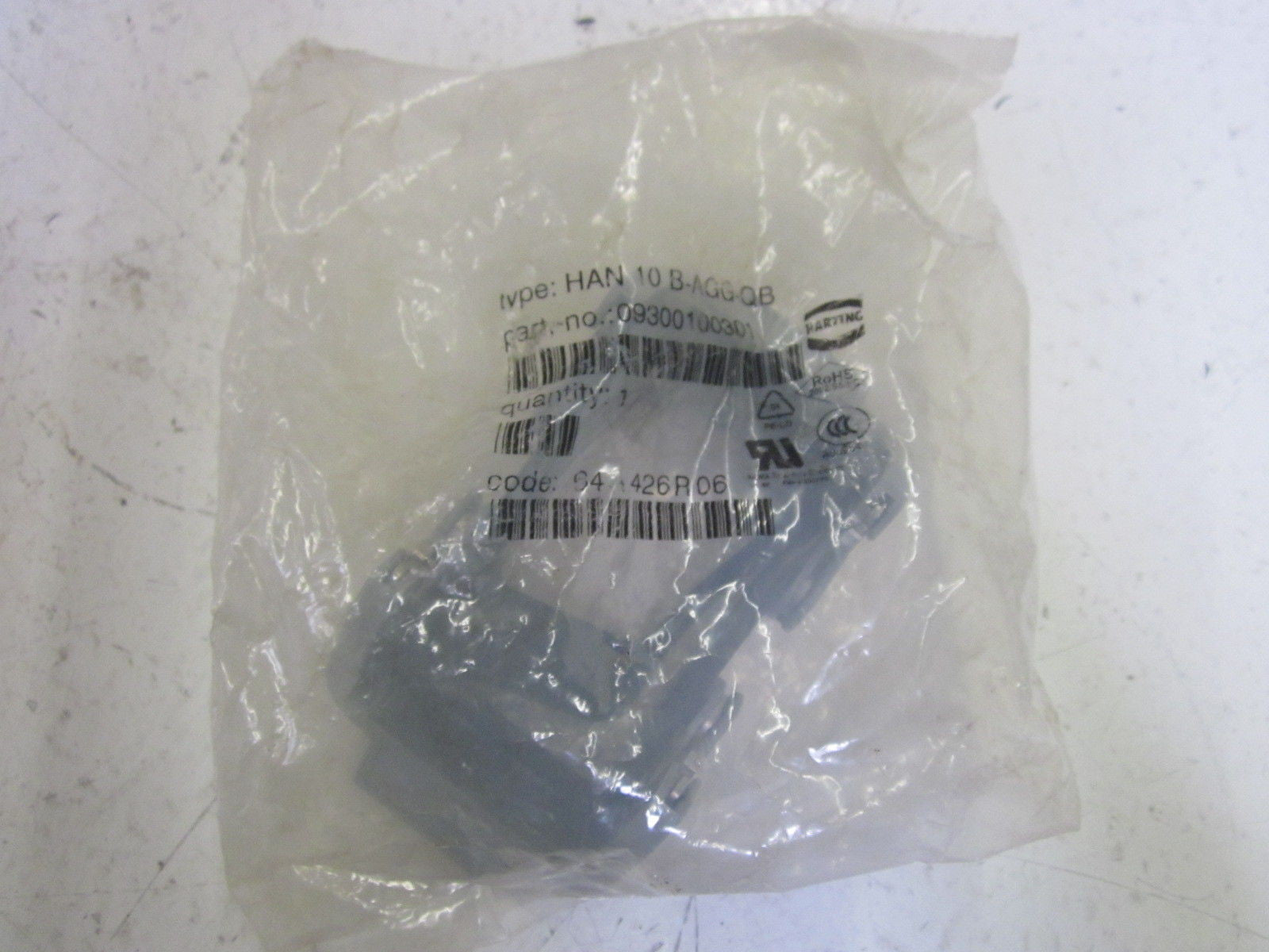 LOT OF 7 HARTING 09300100301 *NEW IN A FACTORY BAG*