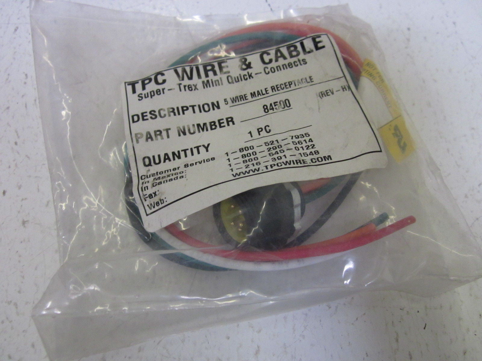 TPC SUPER-TREX 84500 QUICK-CONNECT MALE RECEPTACLE *NEW IN FACTORY BAG*