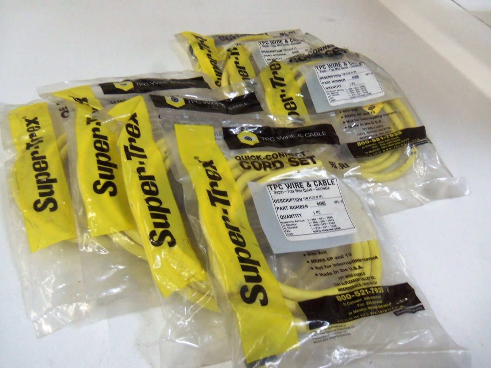 LOT OF 7 TPC WIRE & CABLE 84306 *NEW IN FACTORY BAG*