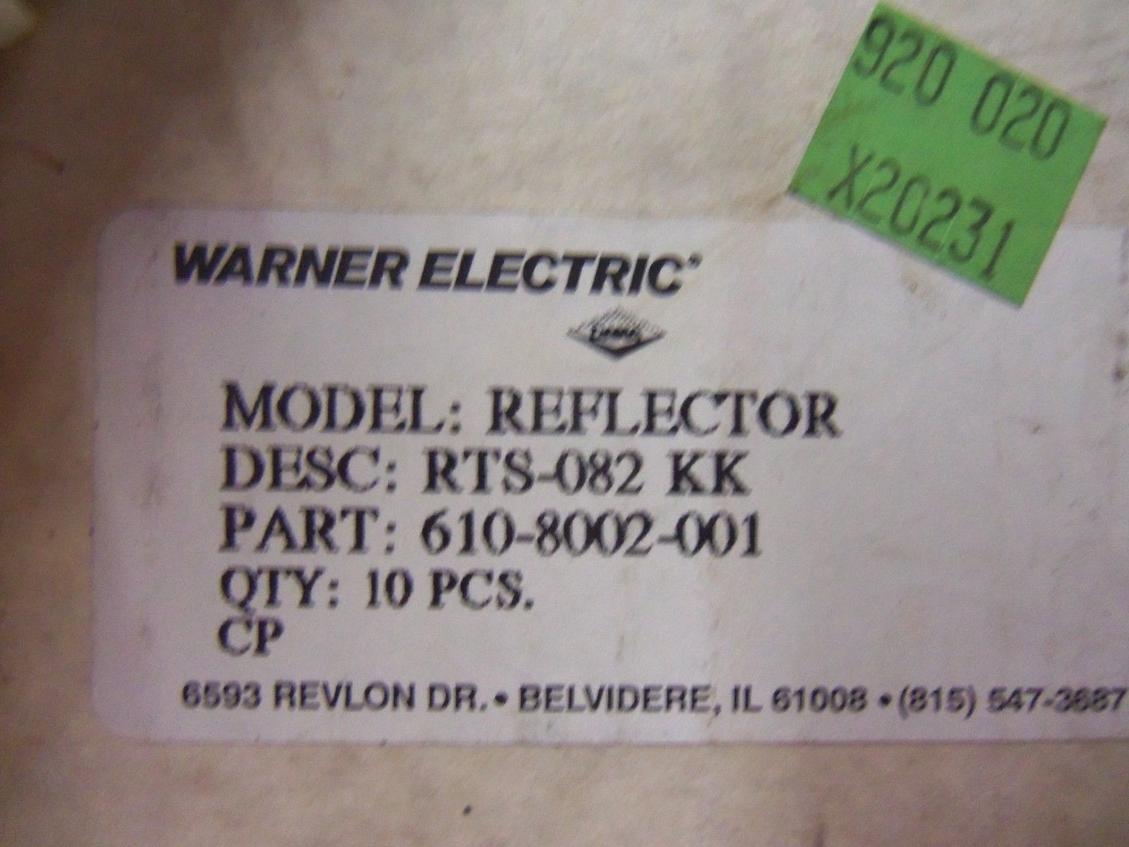 LOT OF 7 WARNER ELECTRIC 610-8002-001 *NEW IN BOX*