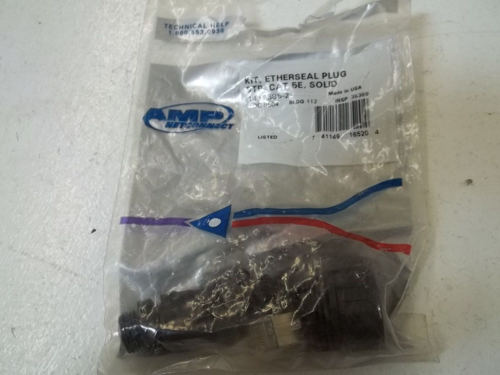 LOT OF 8 AMP NETCONNECT 1479585-2 KIT,ETHERSEAL PLUG *NEW IN A FACTORY BAG*