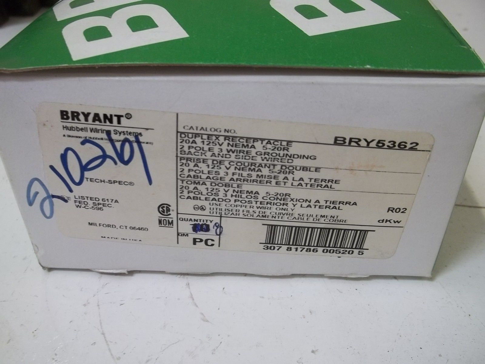 LOT OF 8 BRYANT BRY5362 *NEW IN BOX*