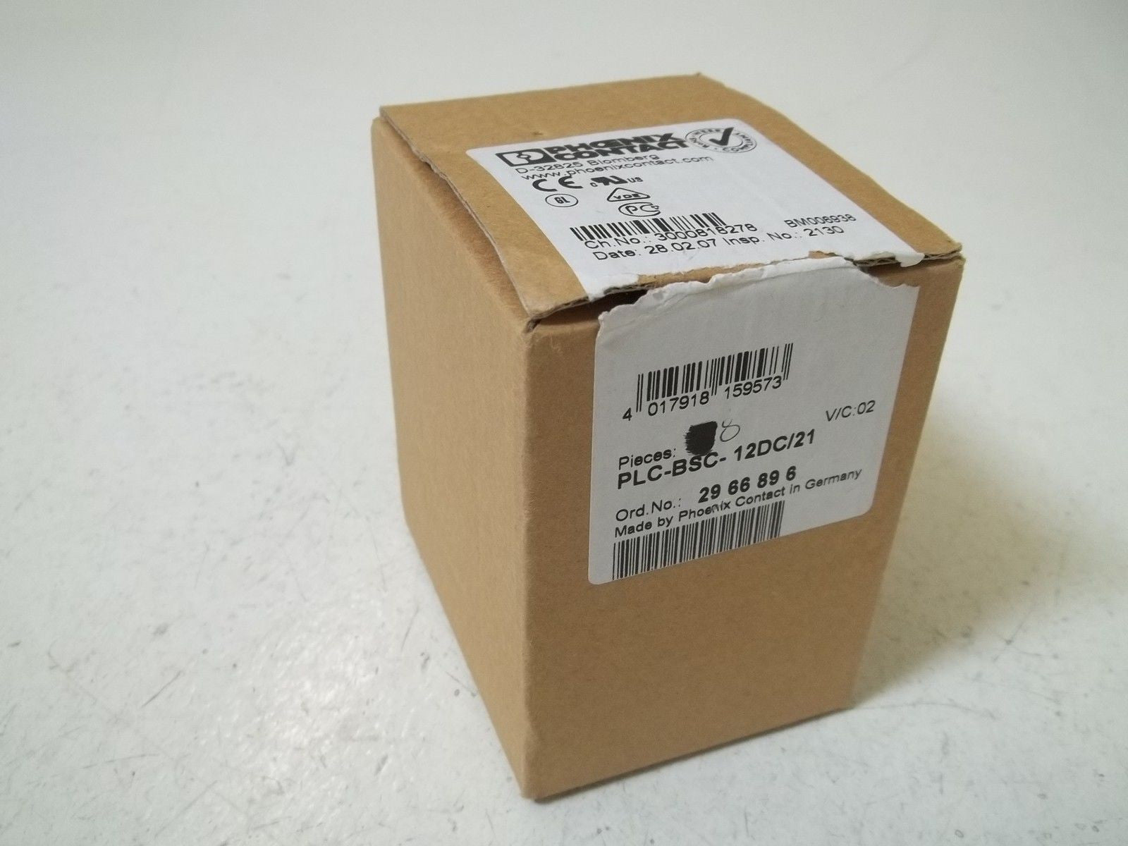LOT OF 8 PHOENIX CONTACT PLC-BSC-12DC/21 TERMINAL BLOCK *NEW IN BOX*