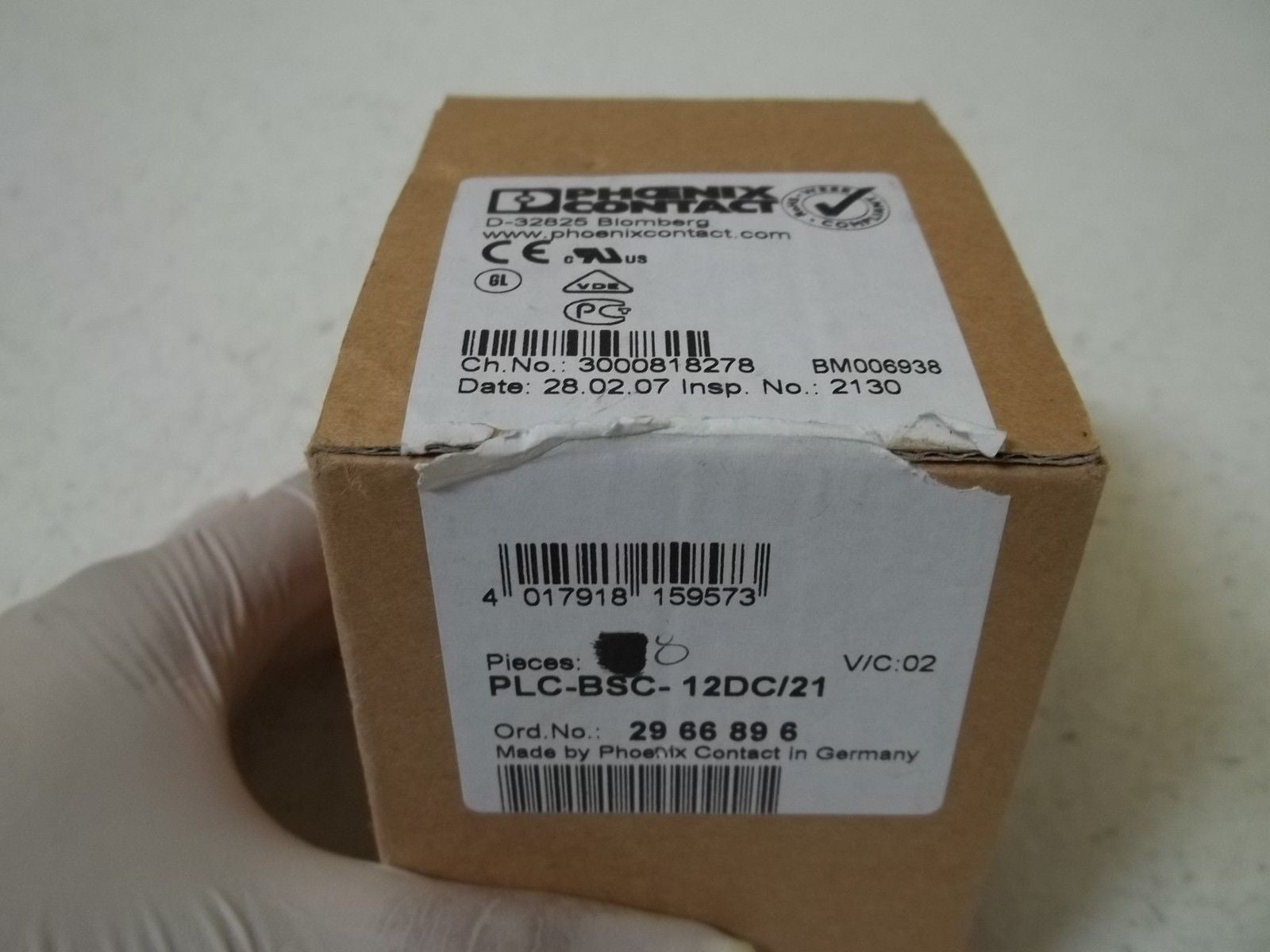 LOT OF 8 PHOENIX CONTACT PLC-BSC-12DC/21 TERMINAL BLOCK *NEW IN BOX*