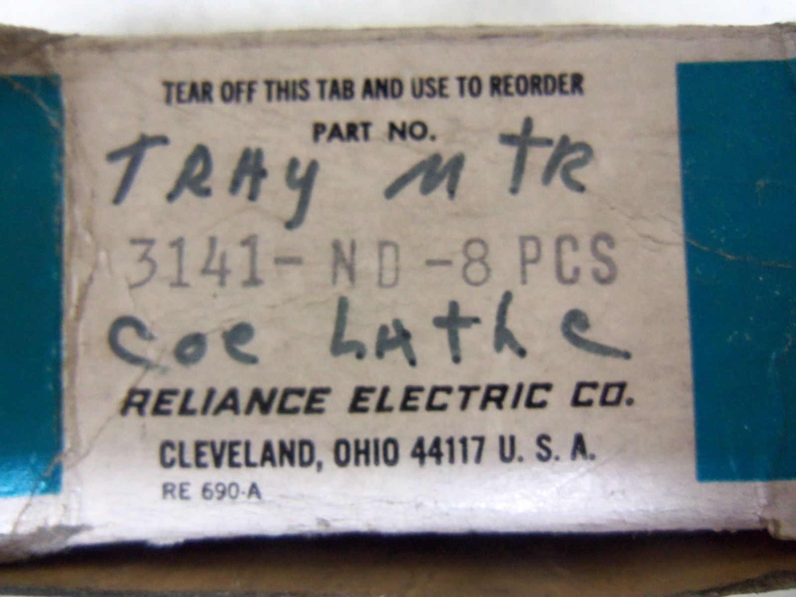 LOT OF 8 RELIANCE 3141-ND WIRE WOUND RESISTOR *NEW IN BOX*