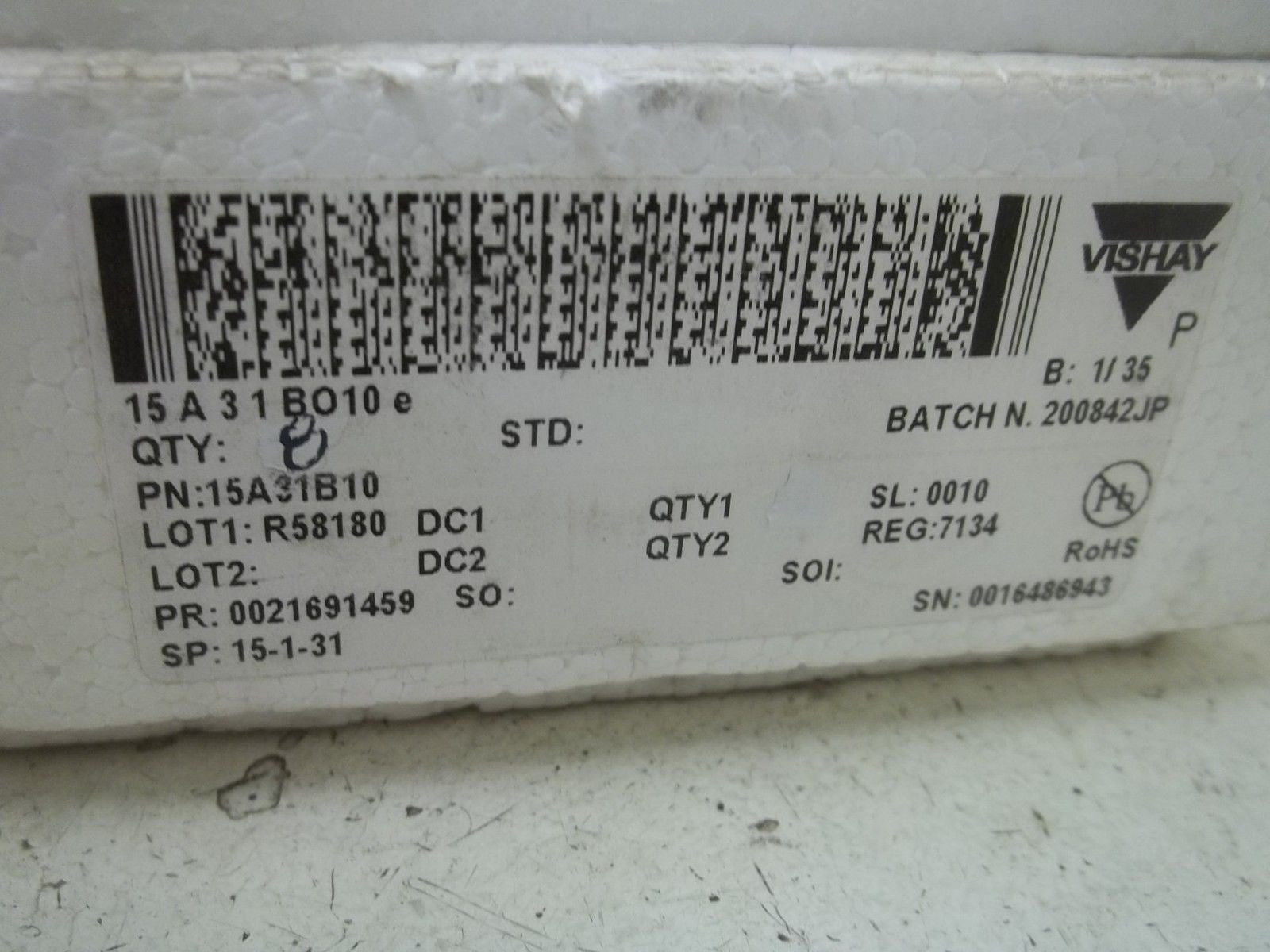 LOT OF 8 VISHAY 15A31B10 TURN DIGITAL DIAL MECHANISM *ORIGINAL PACKAGE*