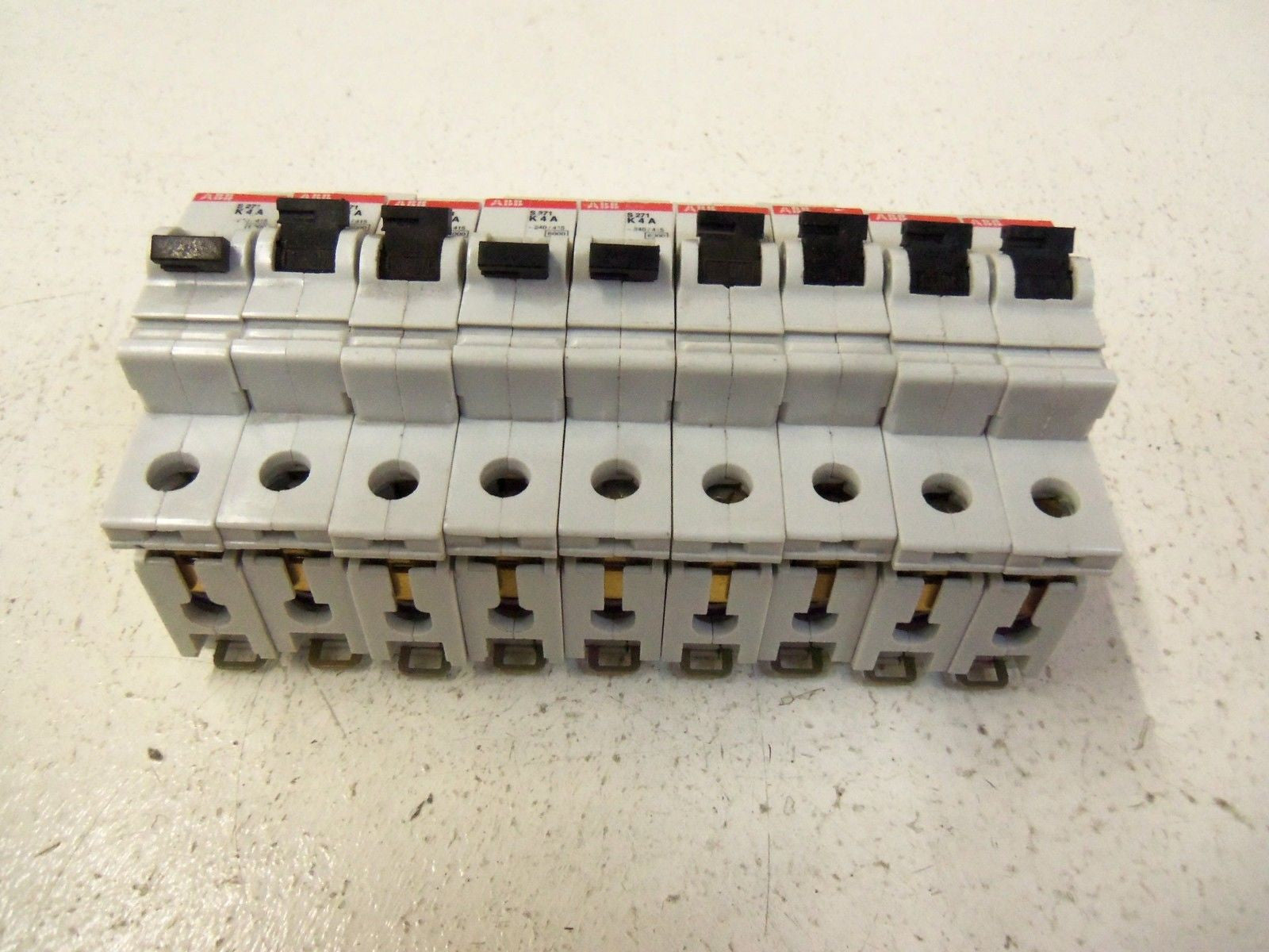 LOT OF 9 ABB CIRCUIT BREAKER S271-K4A *USED*