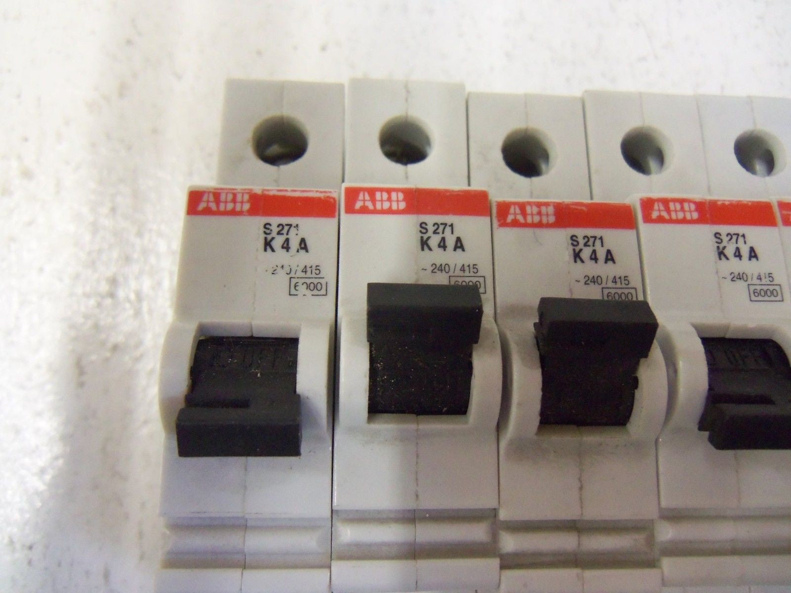 LOT OF 9 ABB CIRCUIT BREAKER S271-K4A *USED*
