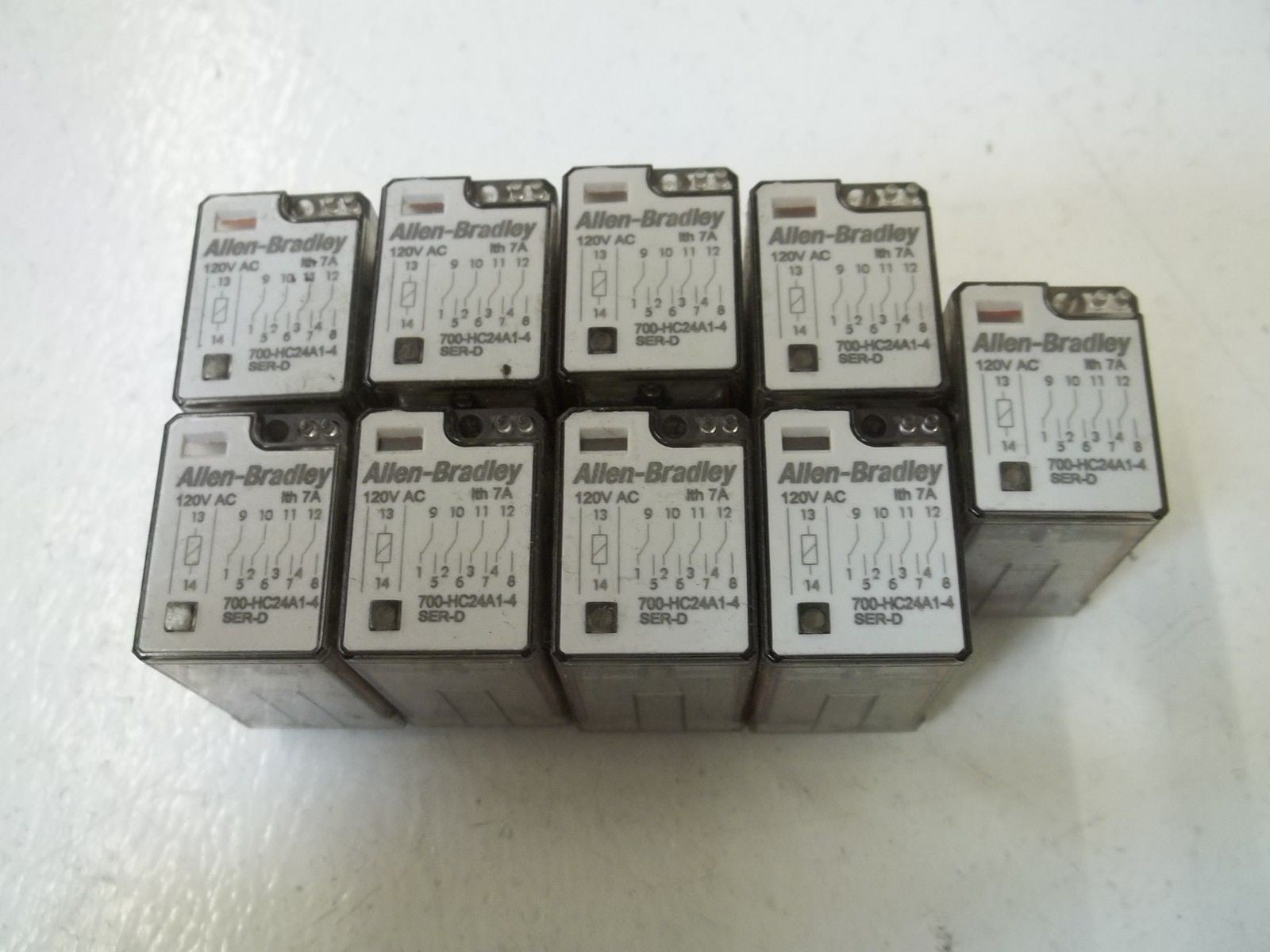 LOT OF 9 ALLEN BRADLEY 700-HC24A1-4 SER.D *USED*