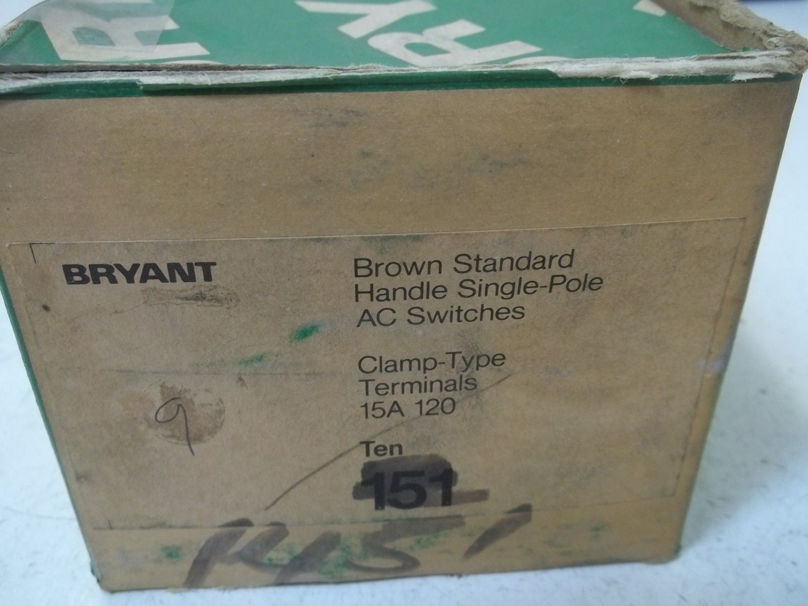 LOT OF 9 BRYANT 151 BROWN STANDARD HANDLE SINGLE-POLE *NEW IN BOX*